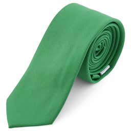 Cravate unie vert émeraude 6cm