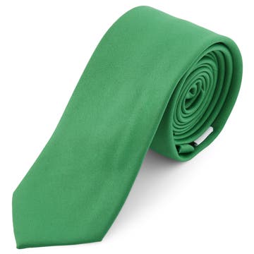 Cravată simplă verde smarald 6 cm