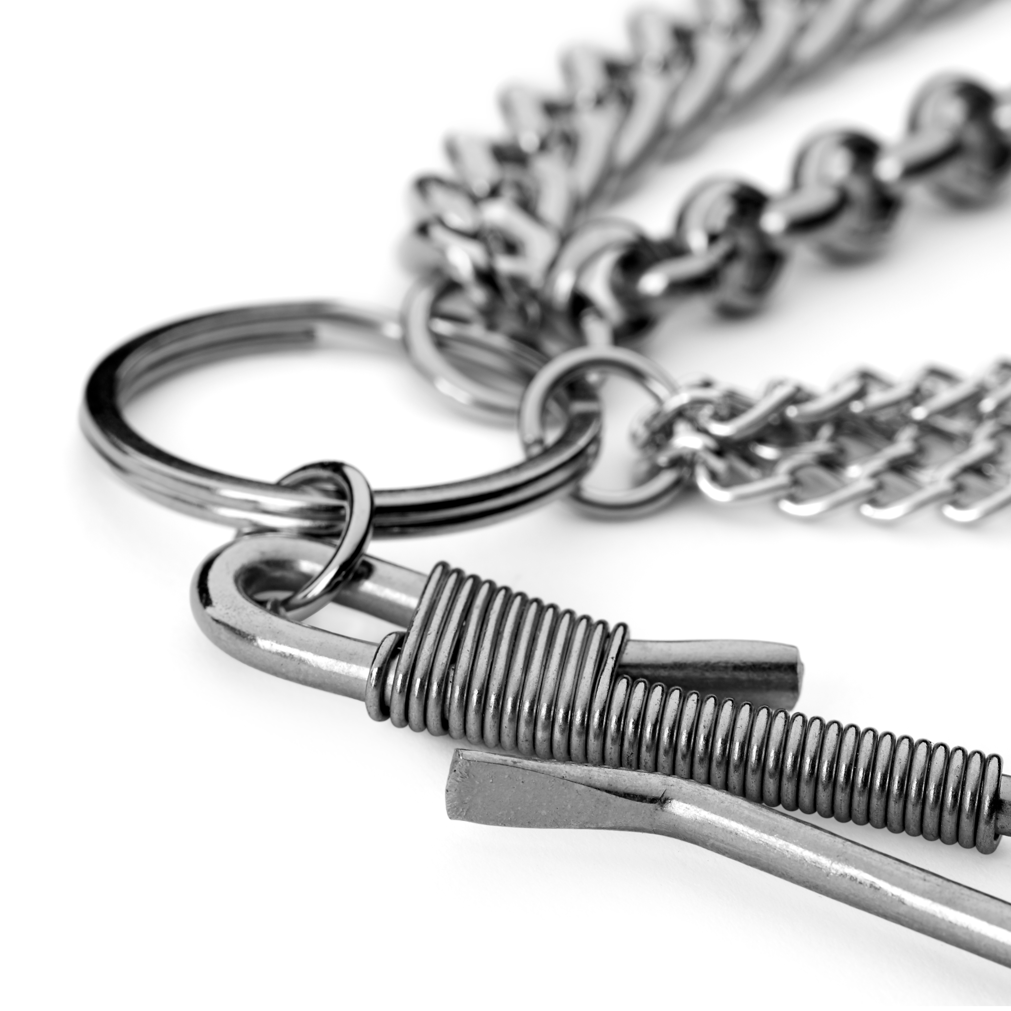 Silver-Tone Wallet Chain with Hook & Tassels - 3