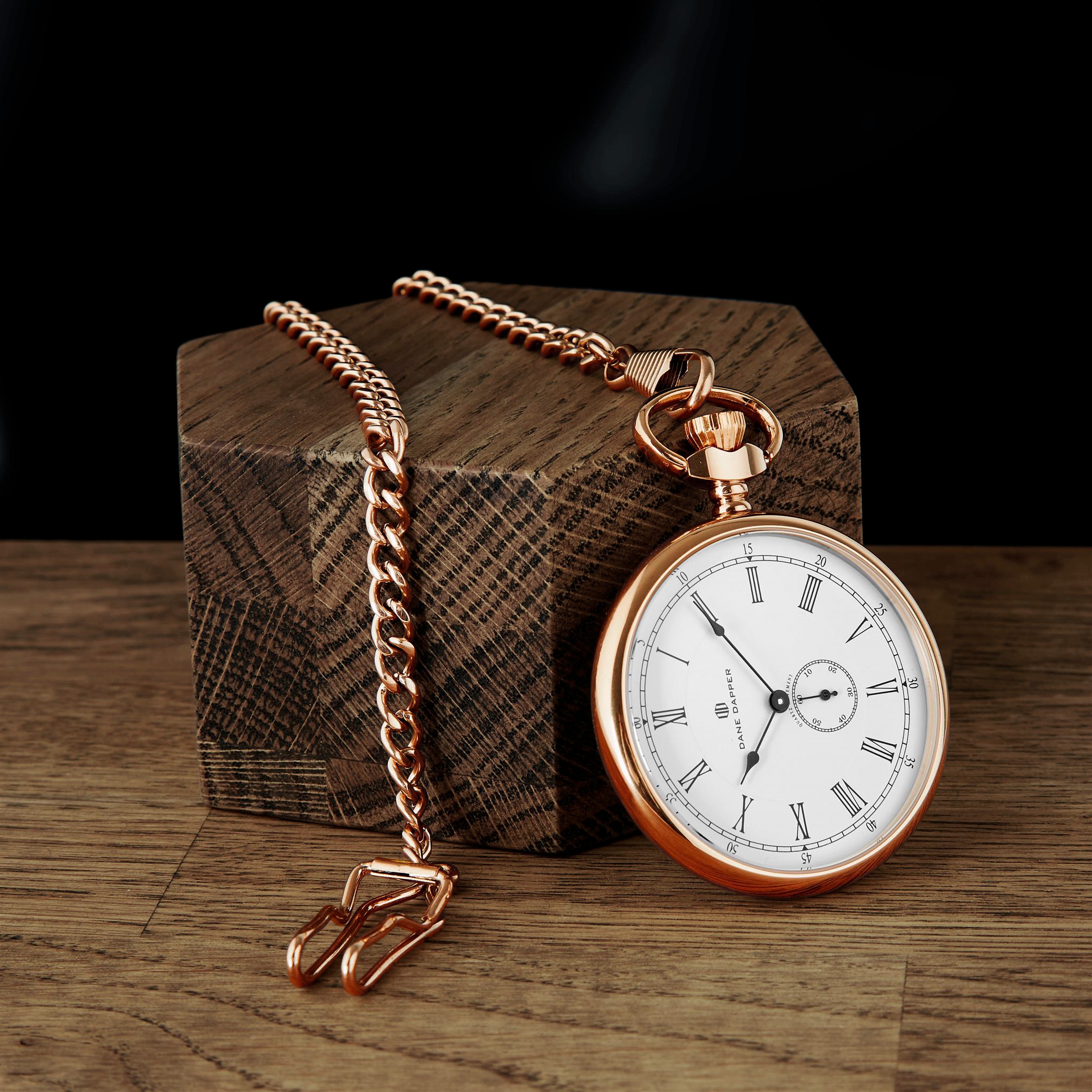 Rose Gold-Toned & White Time Keeper Pocket Watch - 4