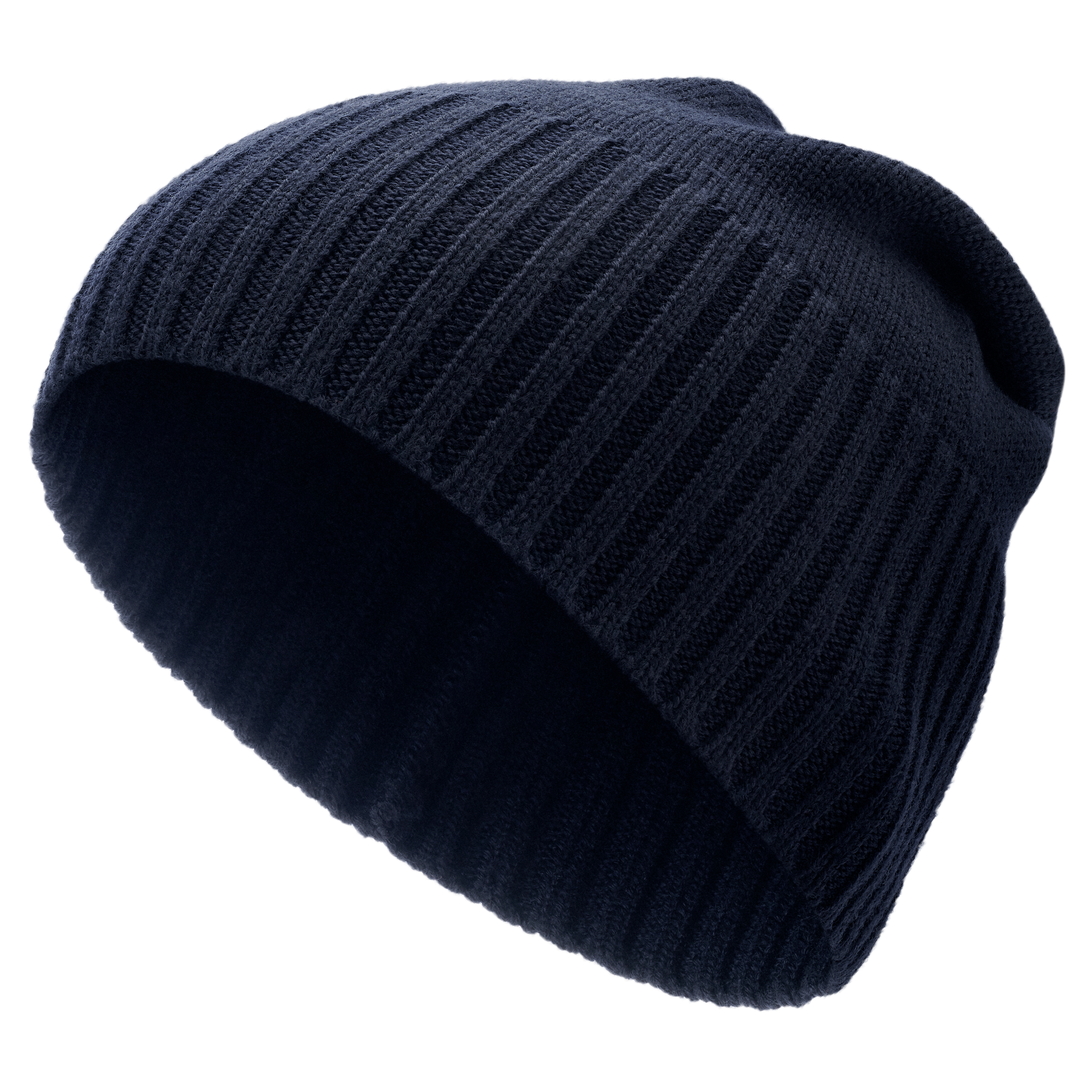 Kaleb | Marineblauer Beanie aus Merinowolle - 3
