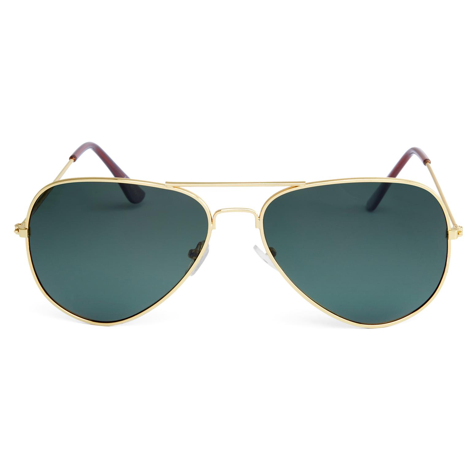 Aviator Gold-Tone & Dark Green Polarised Sunglasses Aviator Gold-Tone & Dark Green Polarised Sunglasses