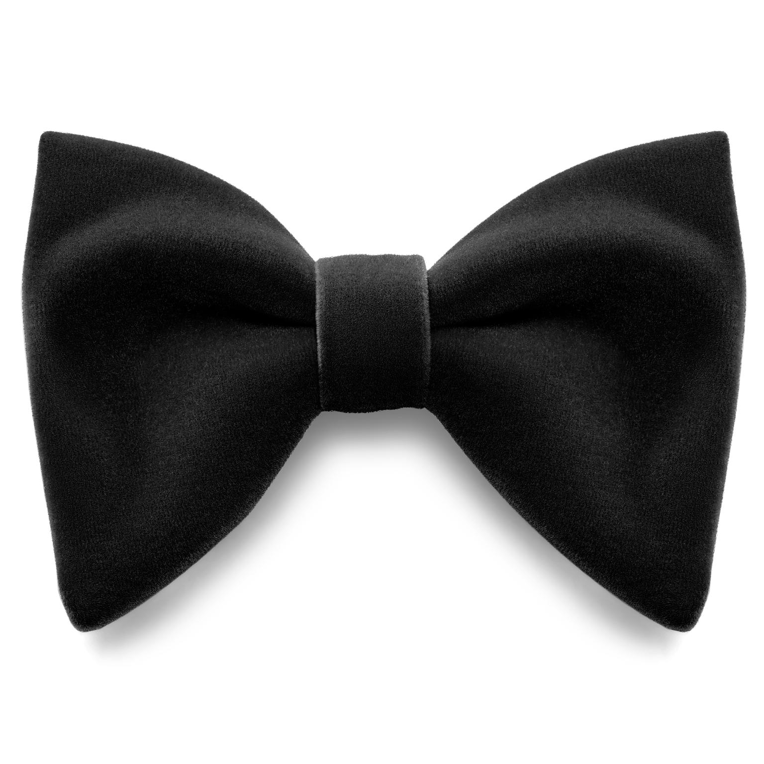 Kleos | Black Velvet Droopy Pre-Tied Bow Tie Kleos | Black Velvet Droopy Pre-Tied Bow Tie