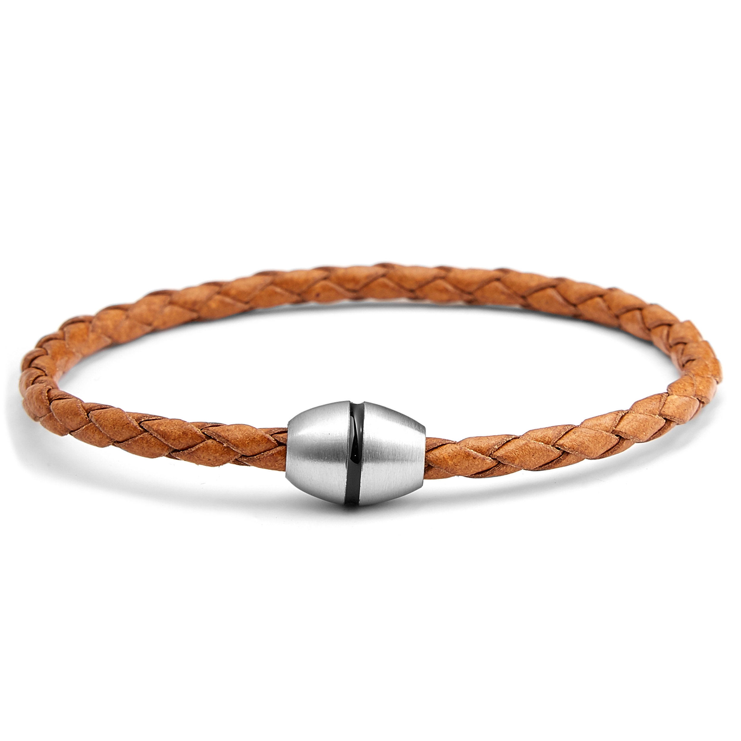 Tan bruinkleurige geweven armband - 3