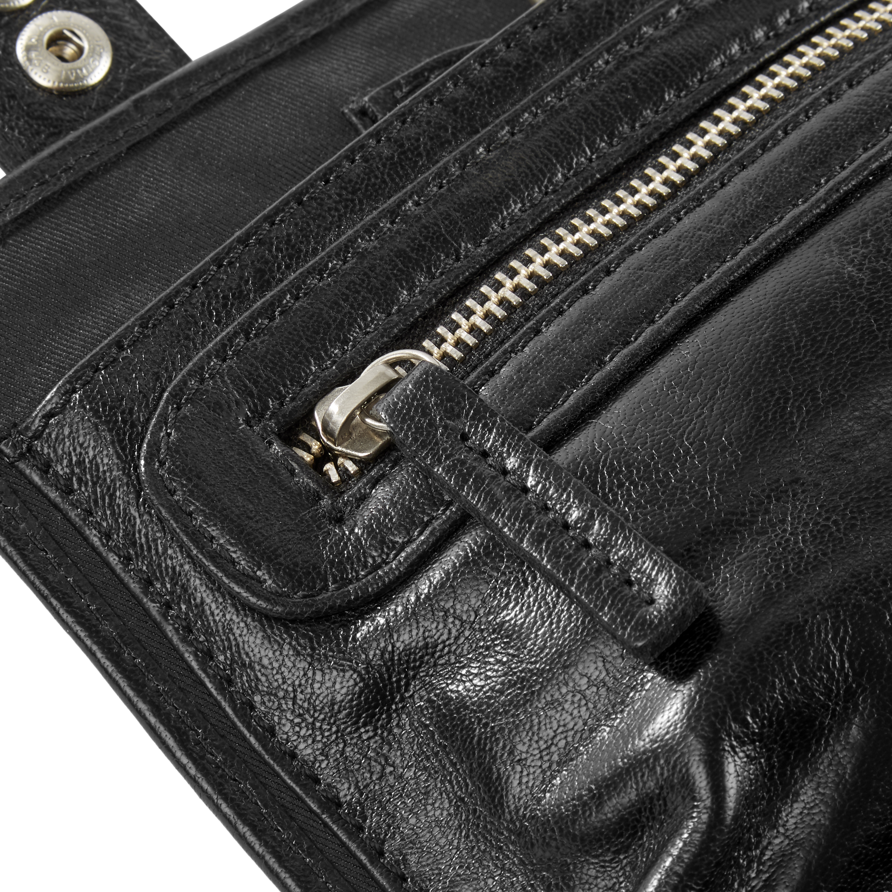 California | Black Hanging Toiletry Kit Leather Bag - 10