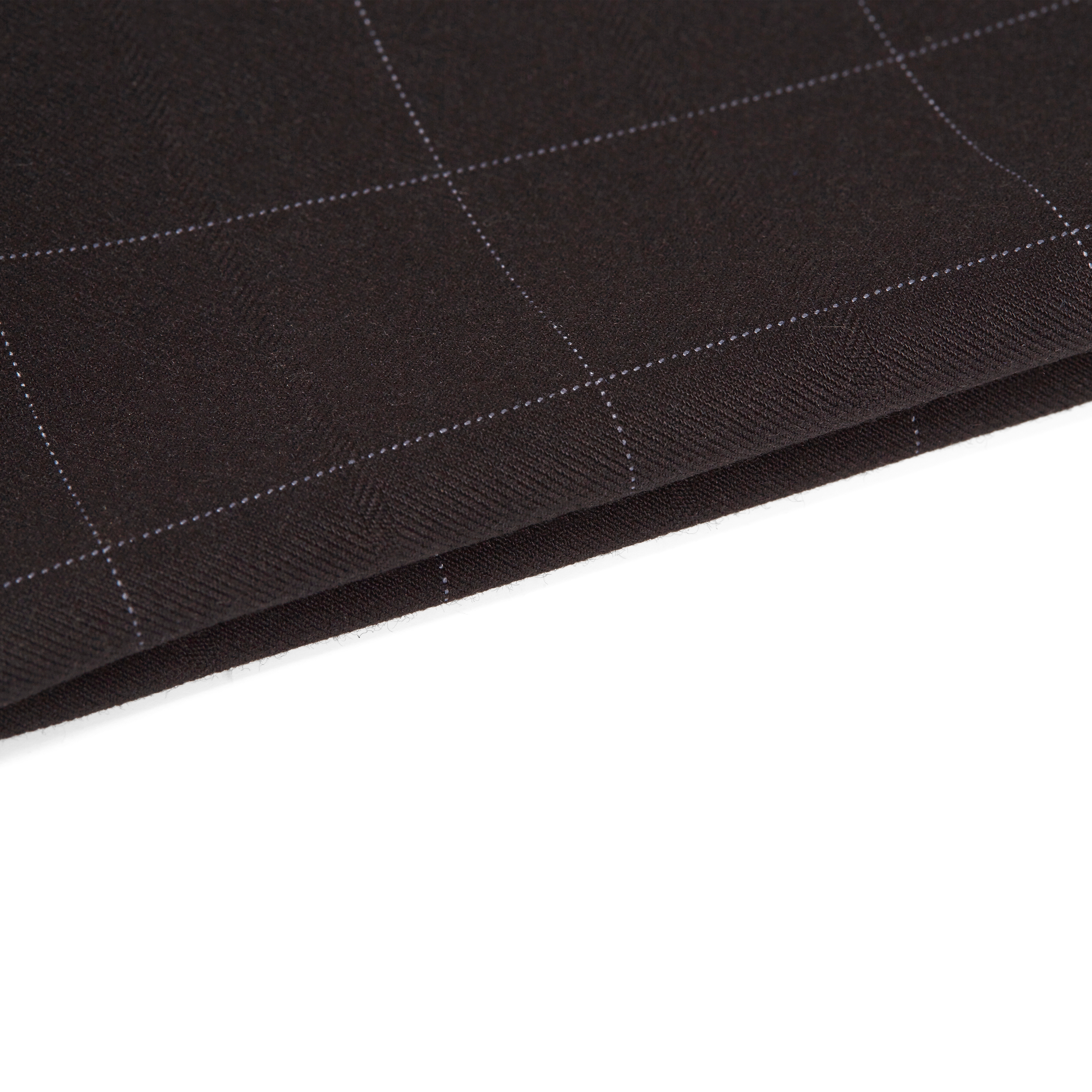 Carré de poche noir à carreaux blancs en filigrane - 2