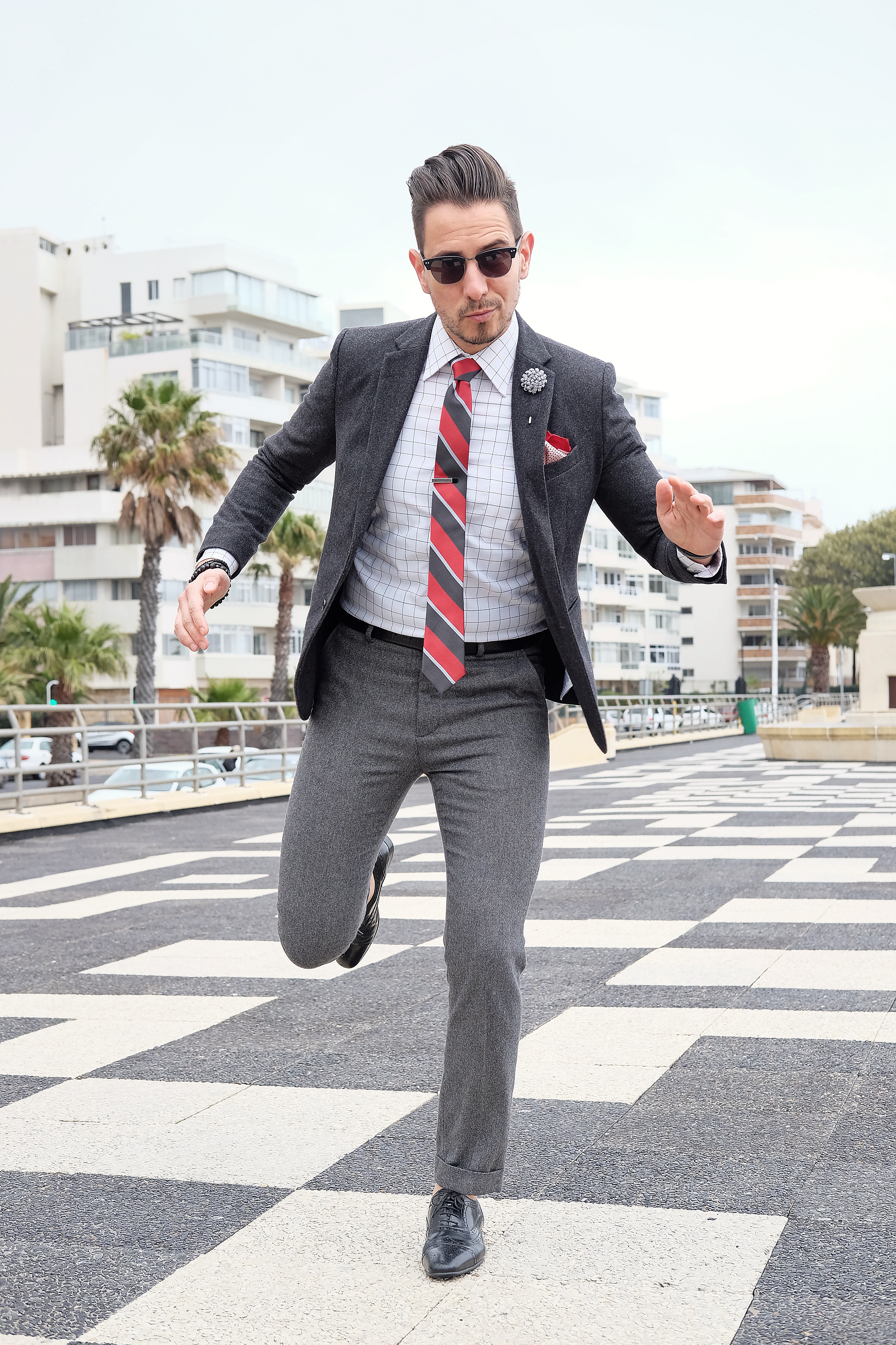 Red Polka Dots Silk Pocket Square - 6