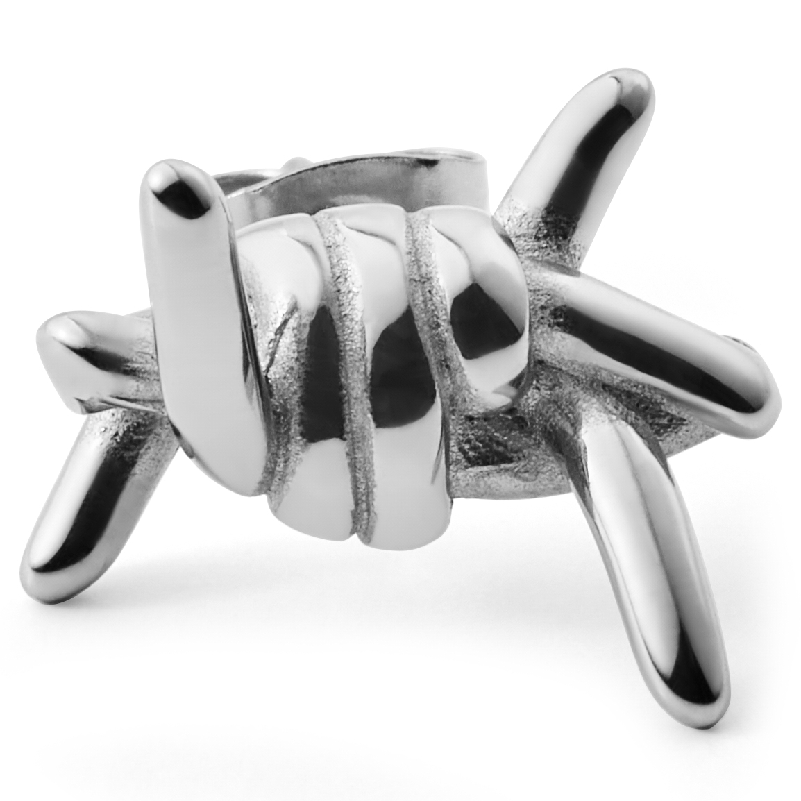 Ατσάλινο Σκουλαρίκι Καρφί Floyd Barbed Wire - 4