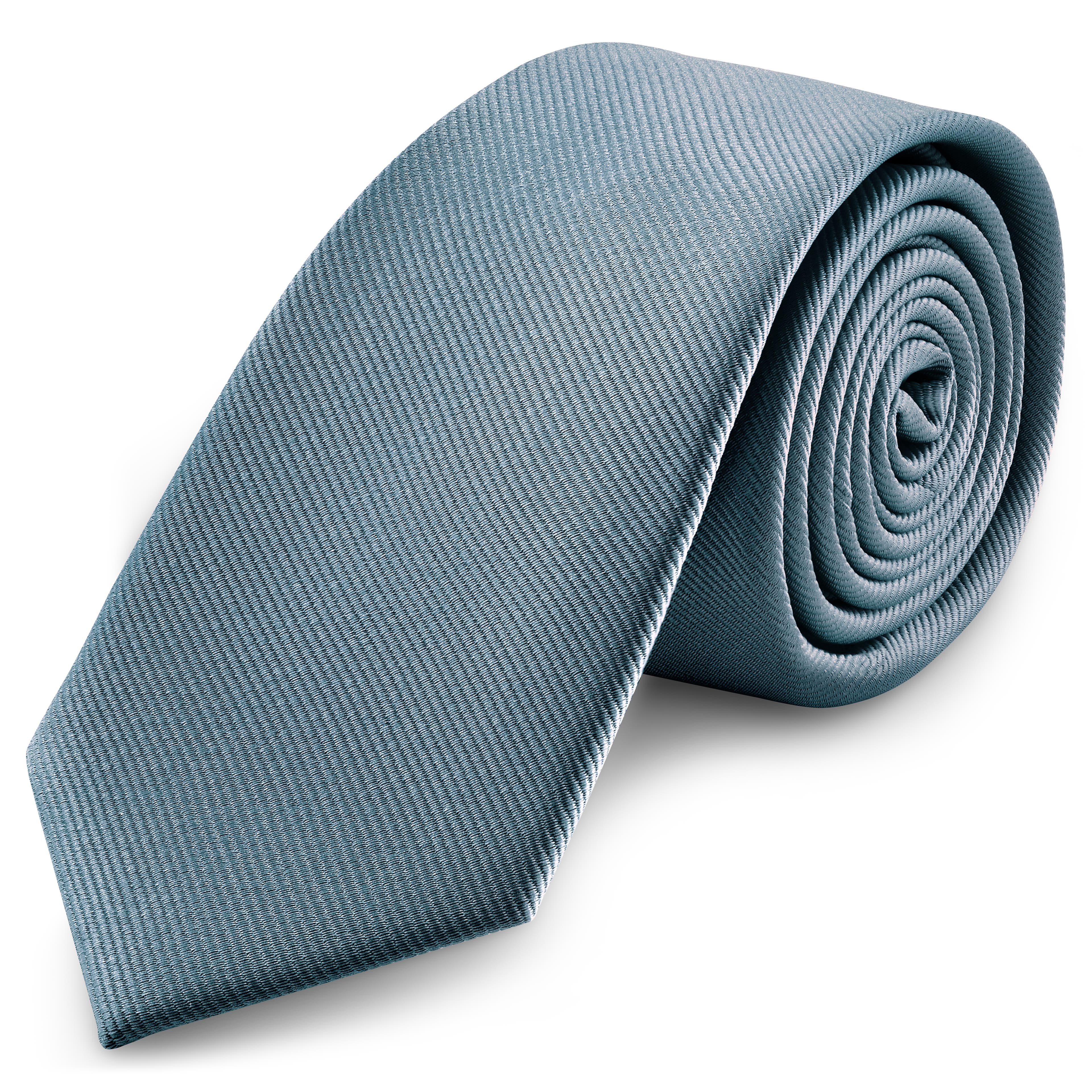 8 cm Rauchgraue Grosgrain Krawatte