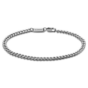 Argentia | 925s | 4mm Rhodium-Plated Sterling Silver Curb Chain Bracelet Argentia | 925s | 4mm Rhodium-Plated Sterling Silver Curb Chain Bracelet