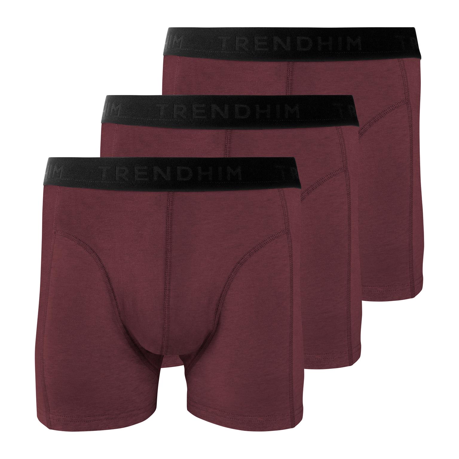 TrueFeel | Set de 3 boxeri din bumbac premium, carmin închis TrueFeel | Set de 3 boxeri din bumbac premium, carmin închis