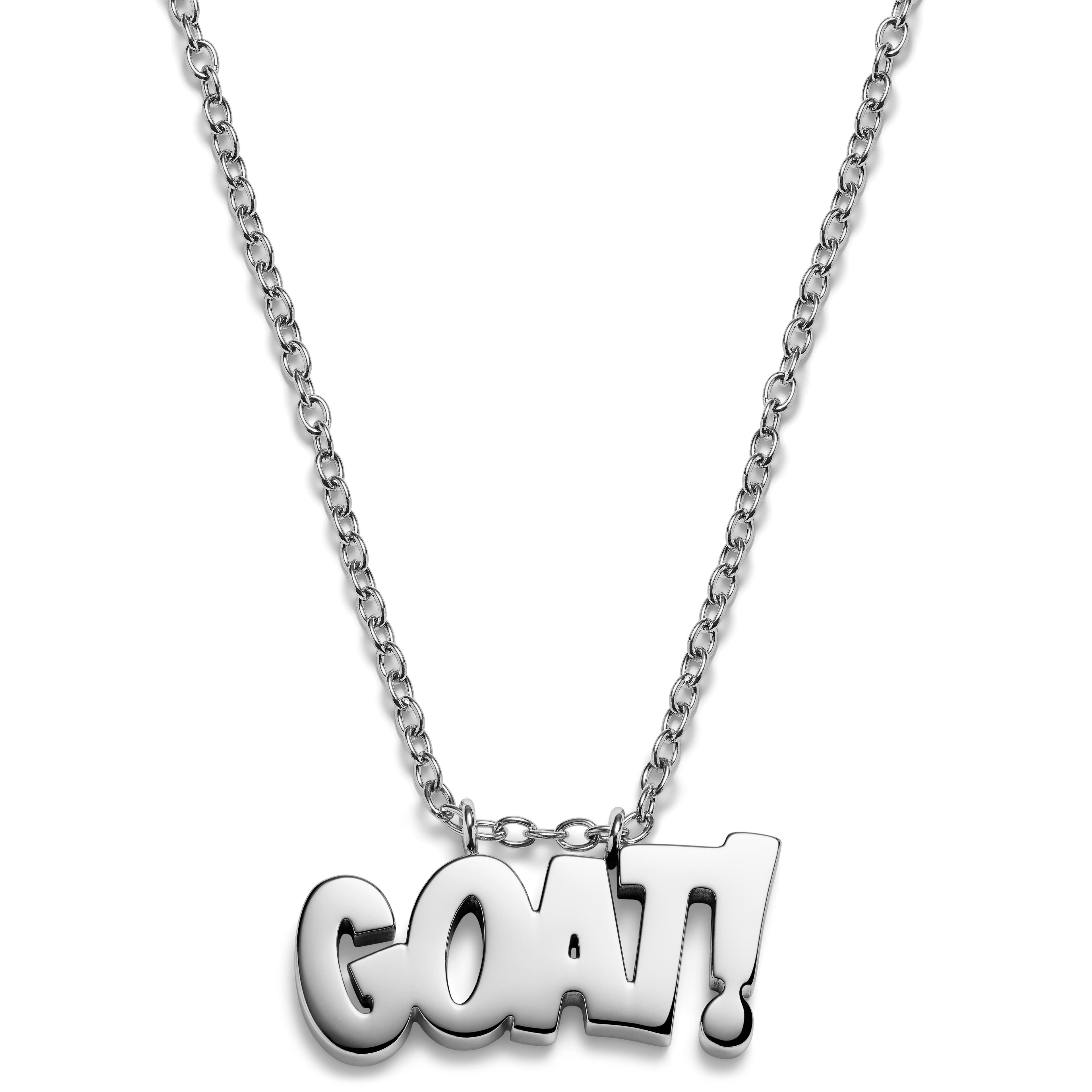 Jaygee | Silver-tone Stainless Steel GOAT Necklace