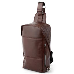 Skośny plecak w kolorze brązowym Jasper