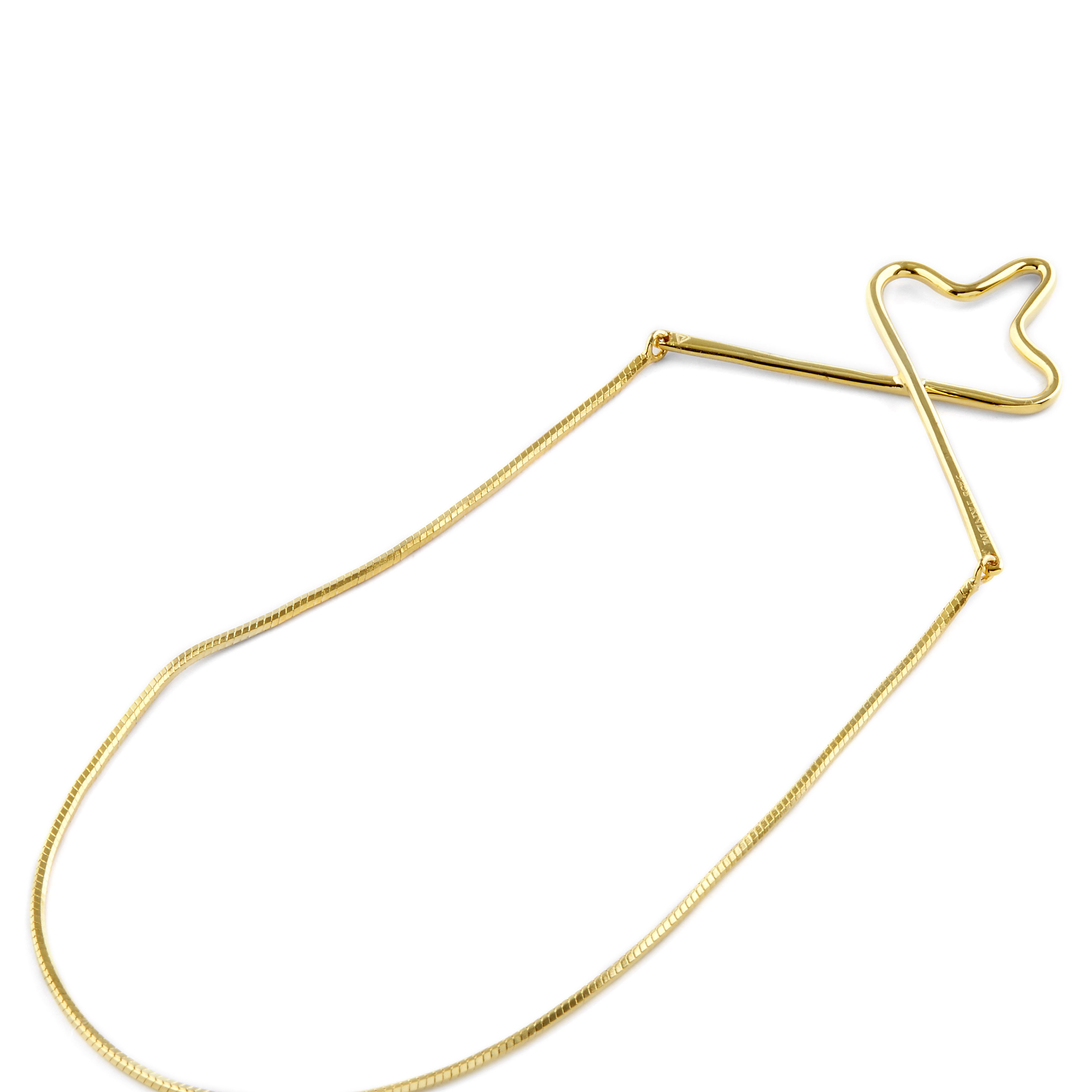 925 Zilveren Goudvergulde Stropdasketting met Slang - 3