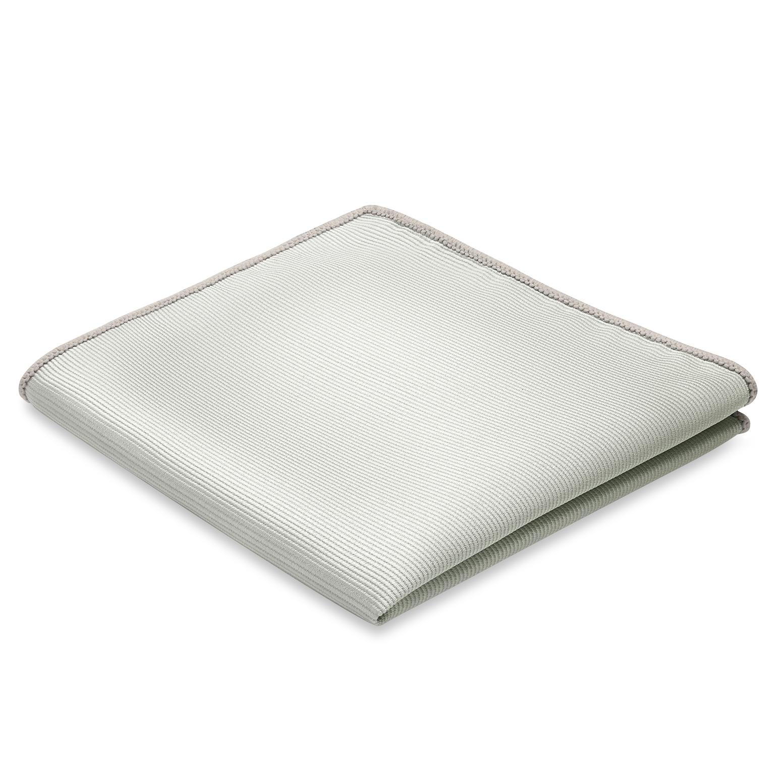 Lichtgrijze Pochet van Grosgrain Lichtgrijze Pochet van Grosgrain