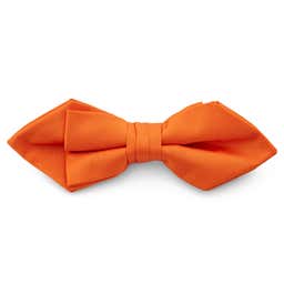 Screaming Orange Basic Pointy Pre-Tied Bow Tie