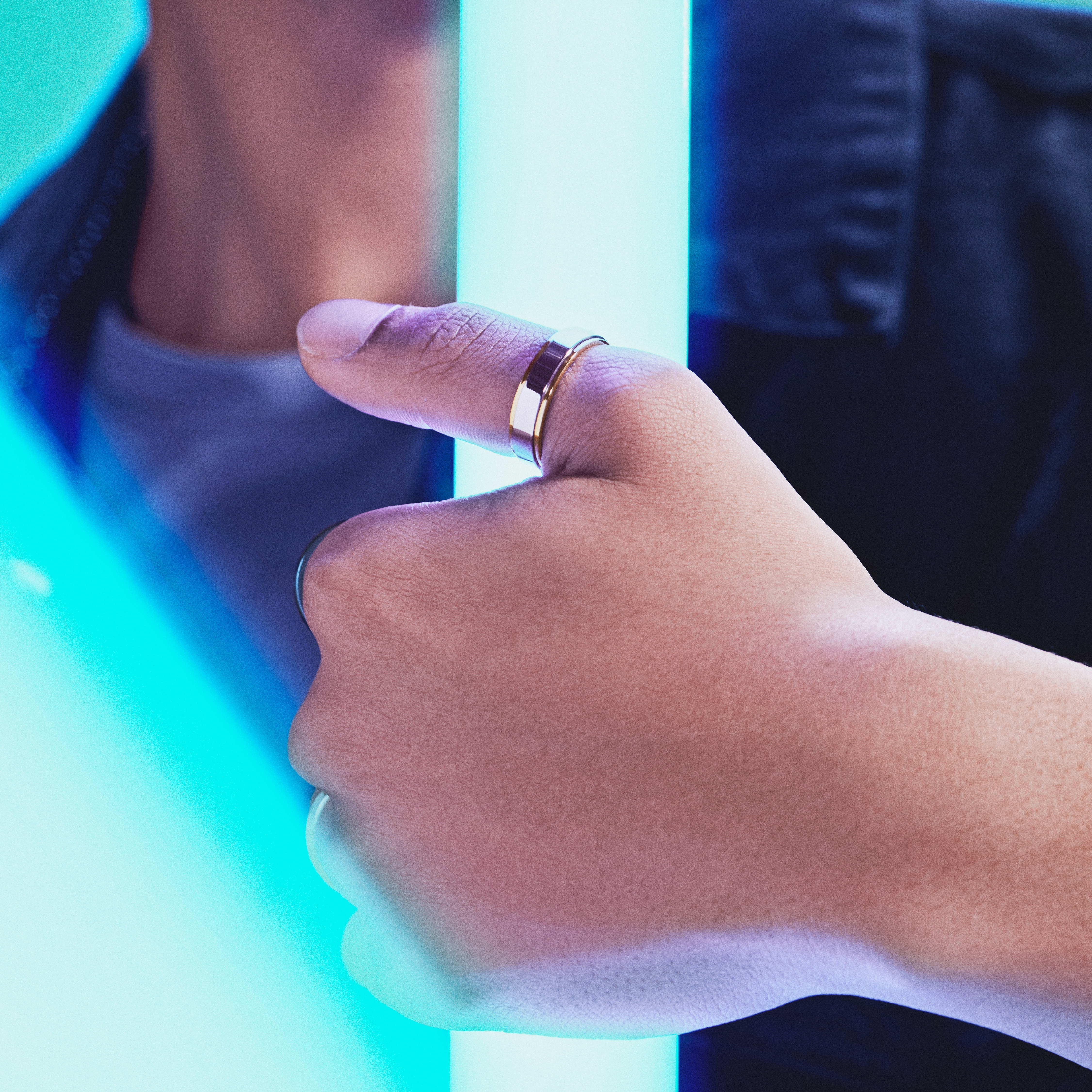 Ferrum | 6 mm Polished Gold-tone & Silver-tone Stainless Steel Step Ring - 2