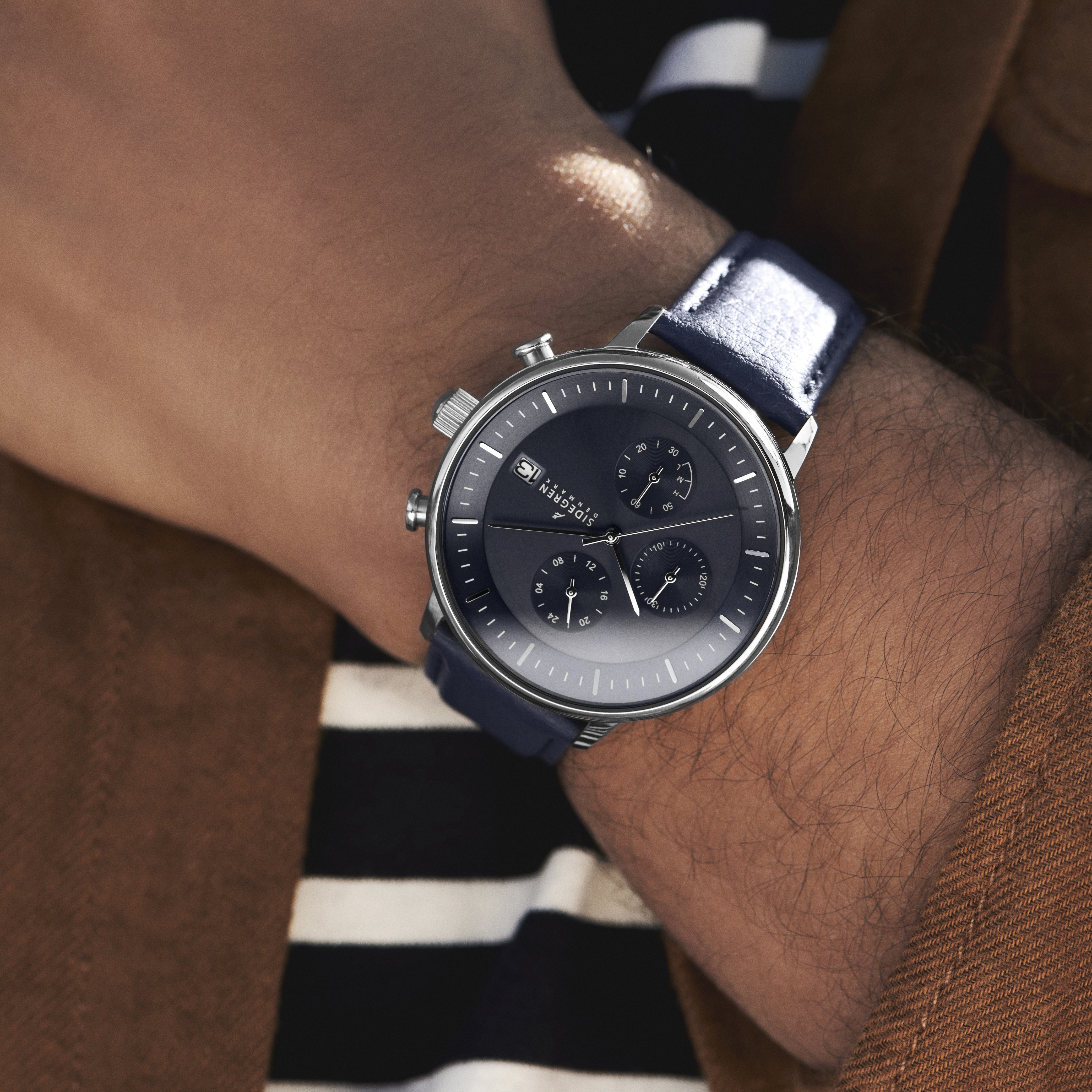 Solis | Blaue, solarbetriebene Chronografenuhr - 2