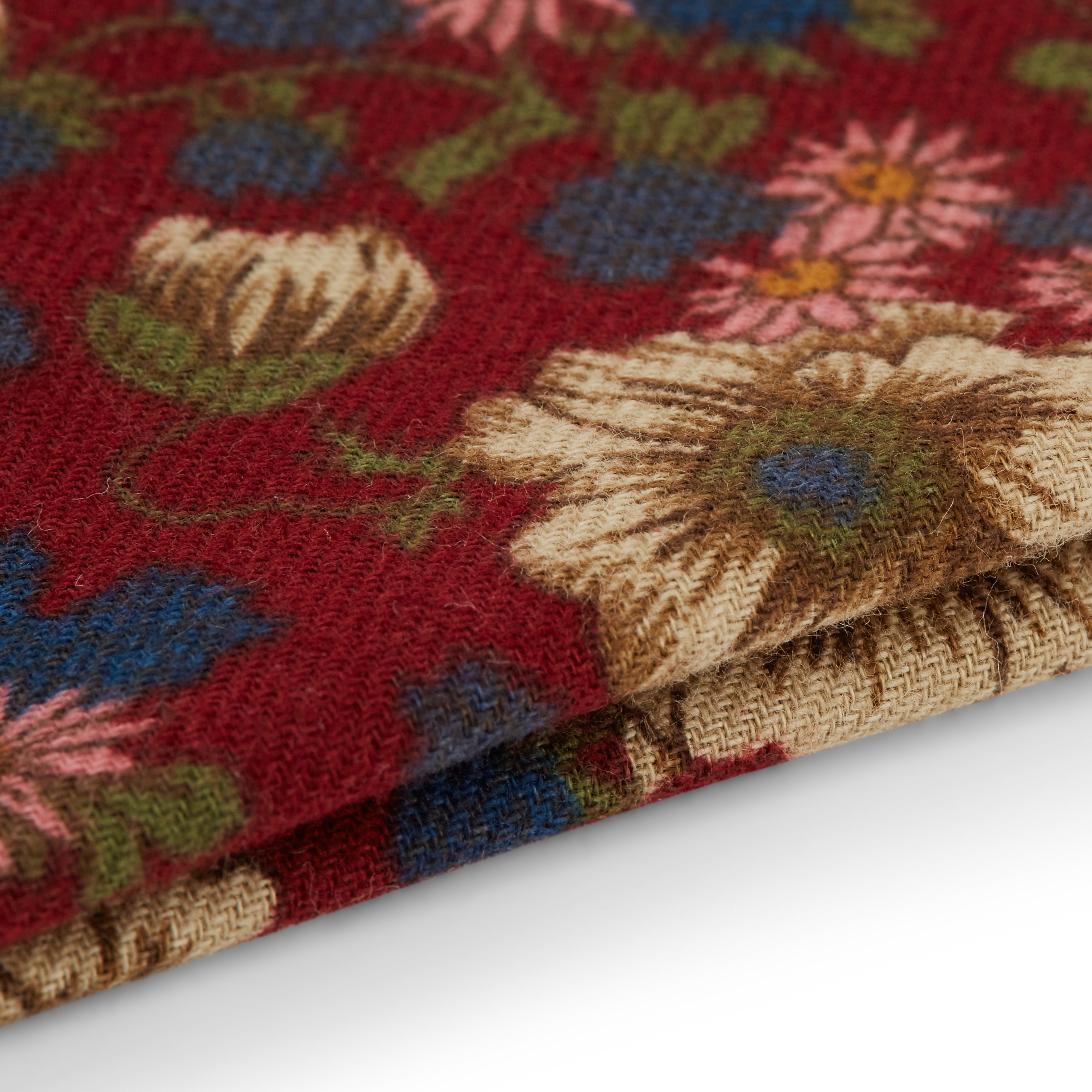 Vínový květinový kapesníček do saka - 2