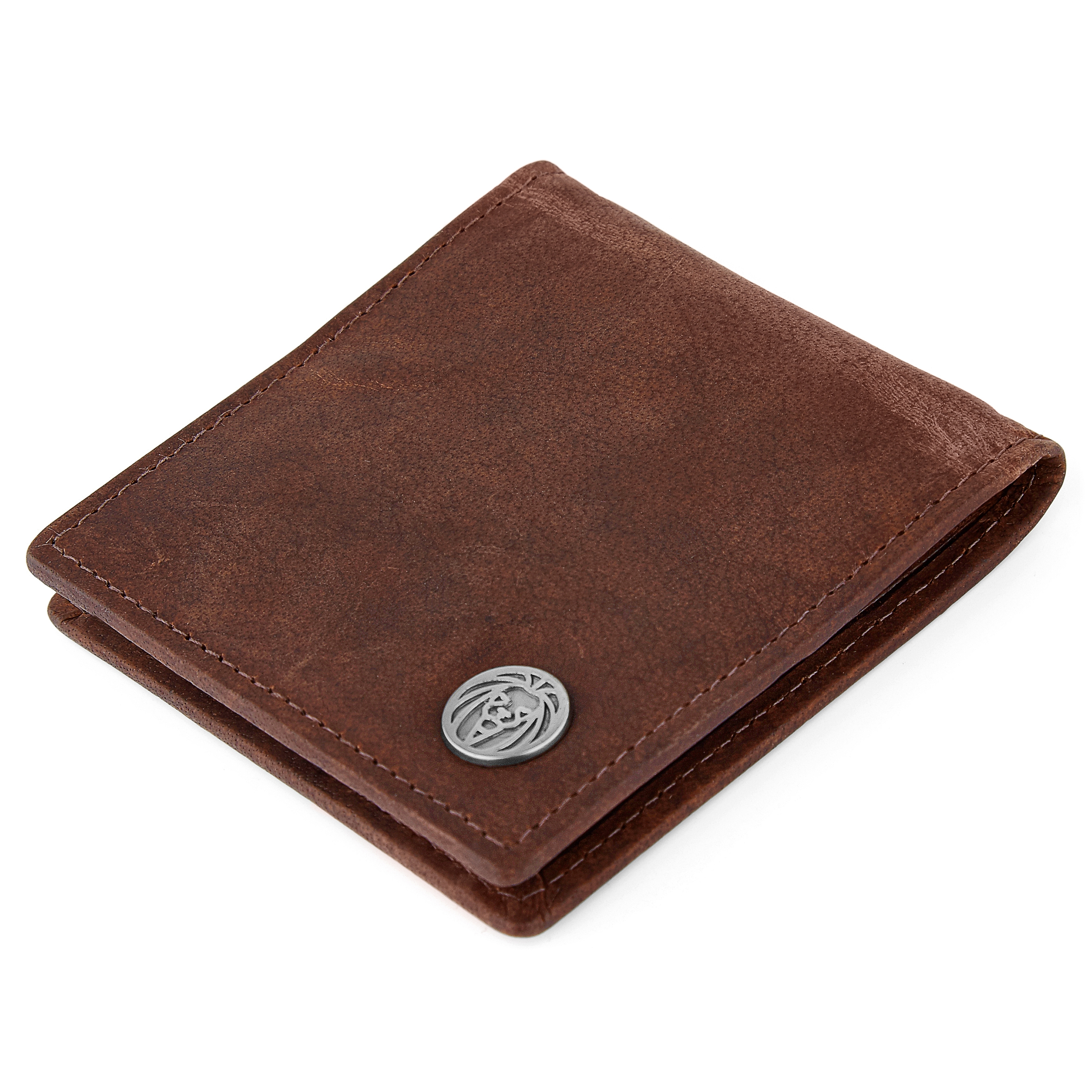 Monedero de cuero marrón Oxford - 3