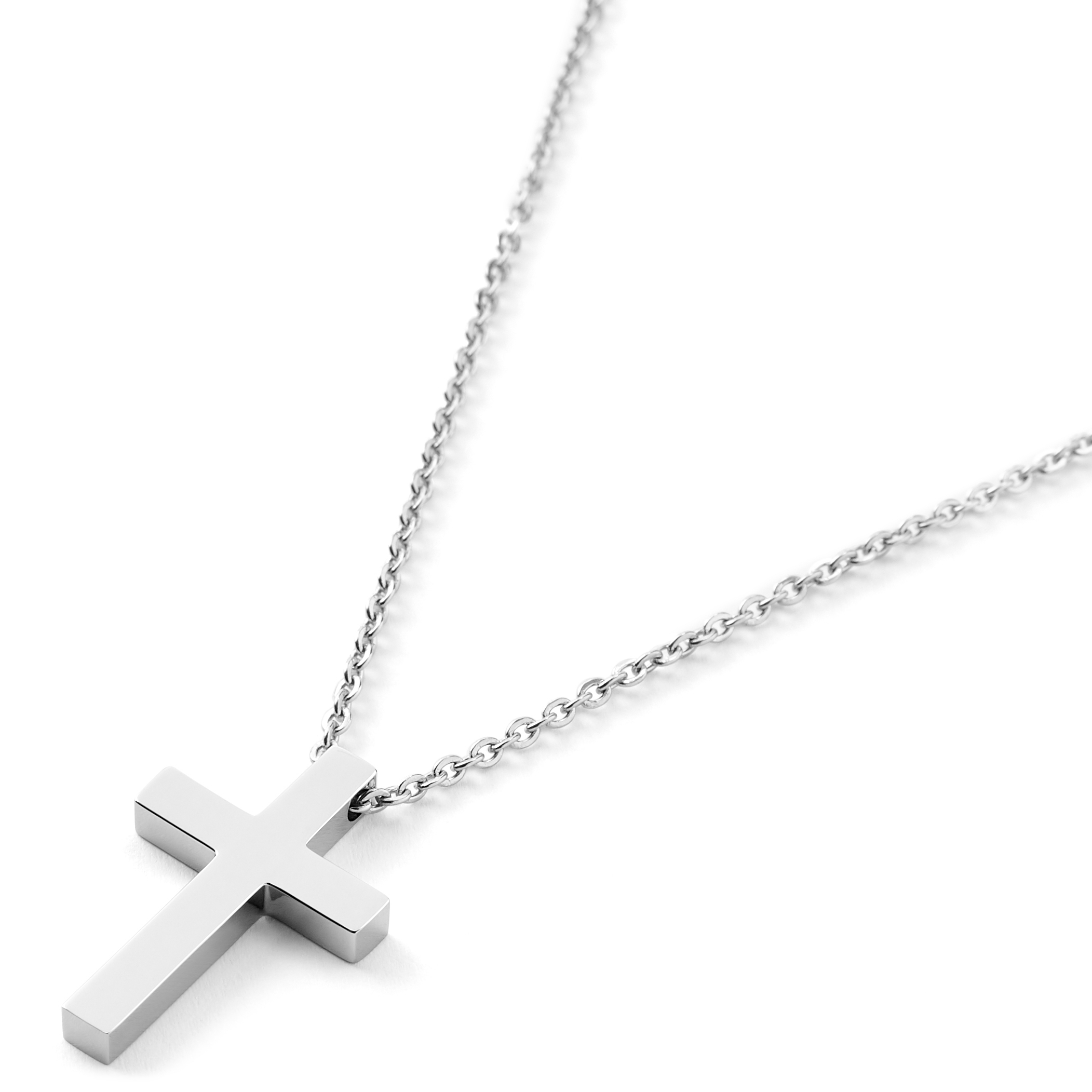 Classic Stainless Steel Cross Necklace - 5