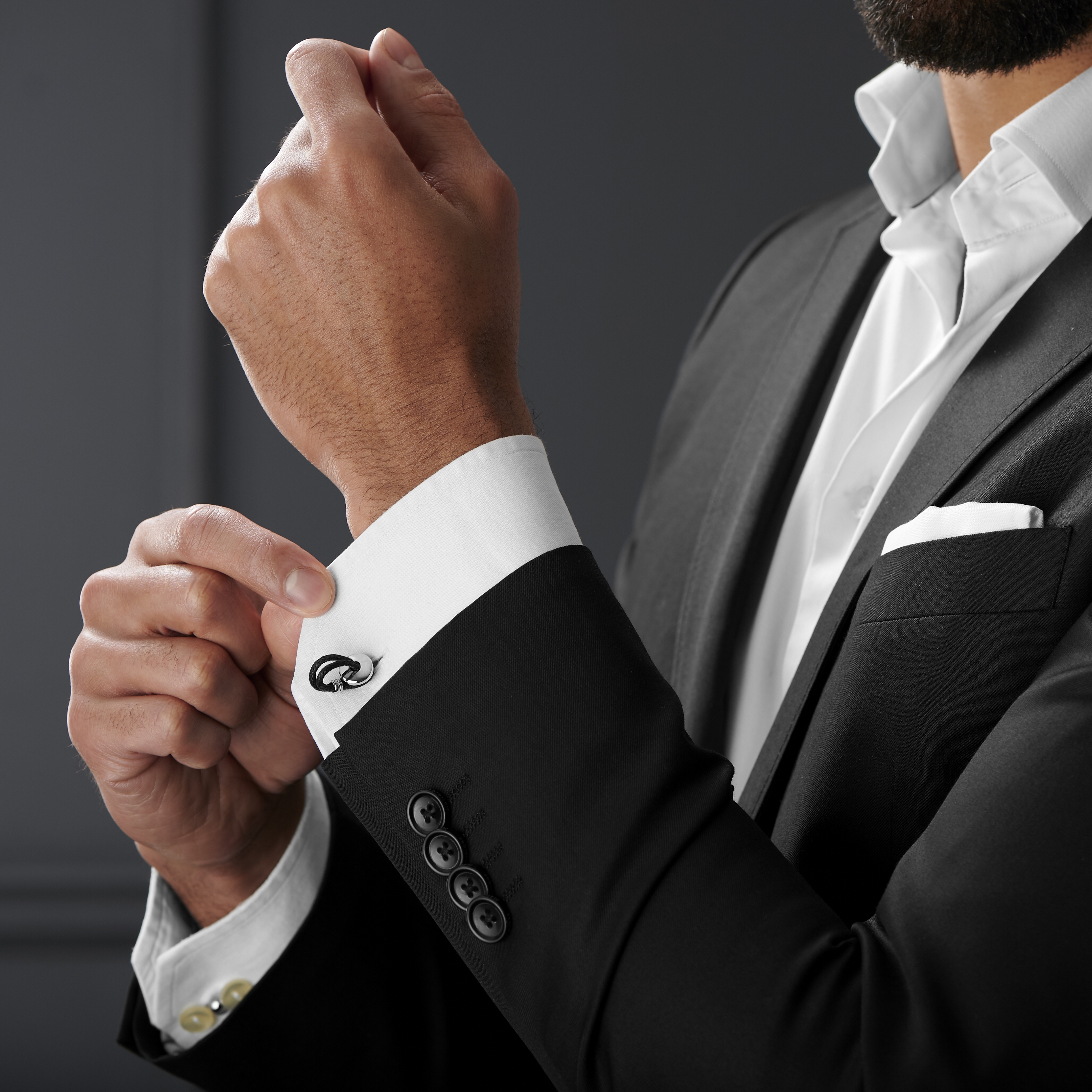 Silberfarbene Bauer Schachfigur Manschettenknöpfe - 5