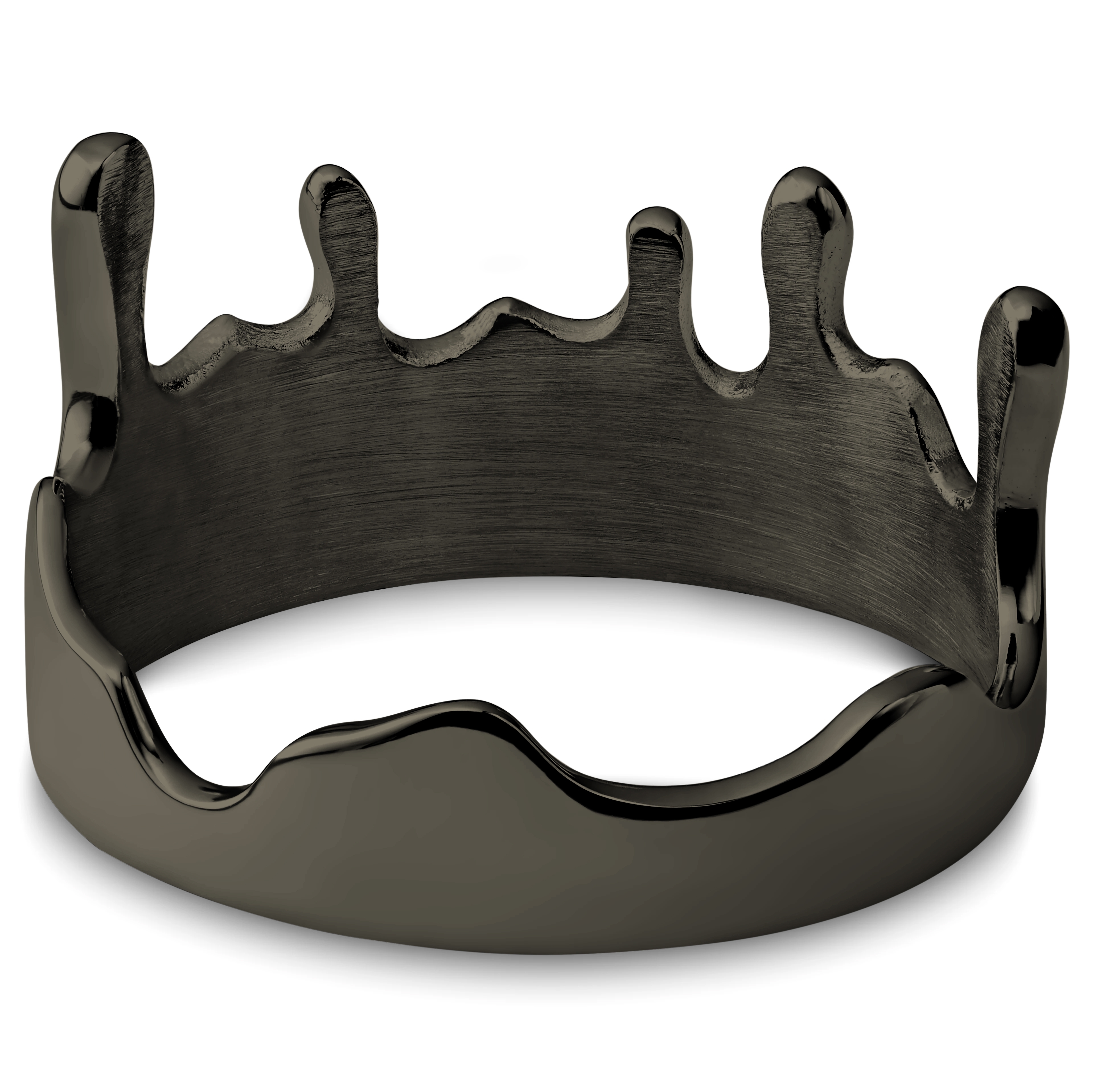 Fahrenheit | Gunmetal Black Stainless Steel Melting Ring - 4