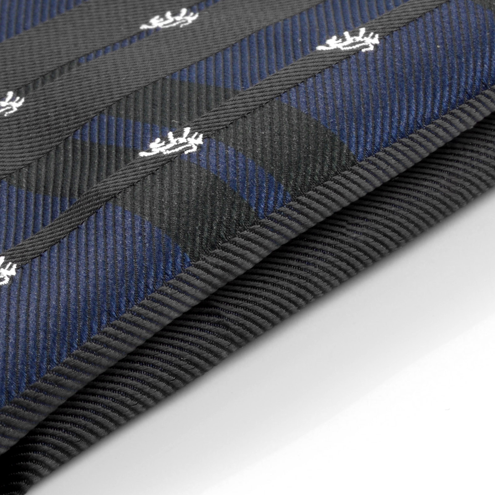 Black Blue Pocket Square - 2