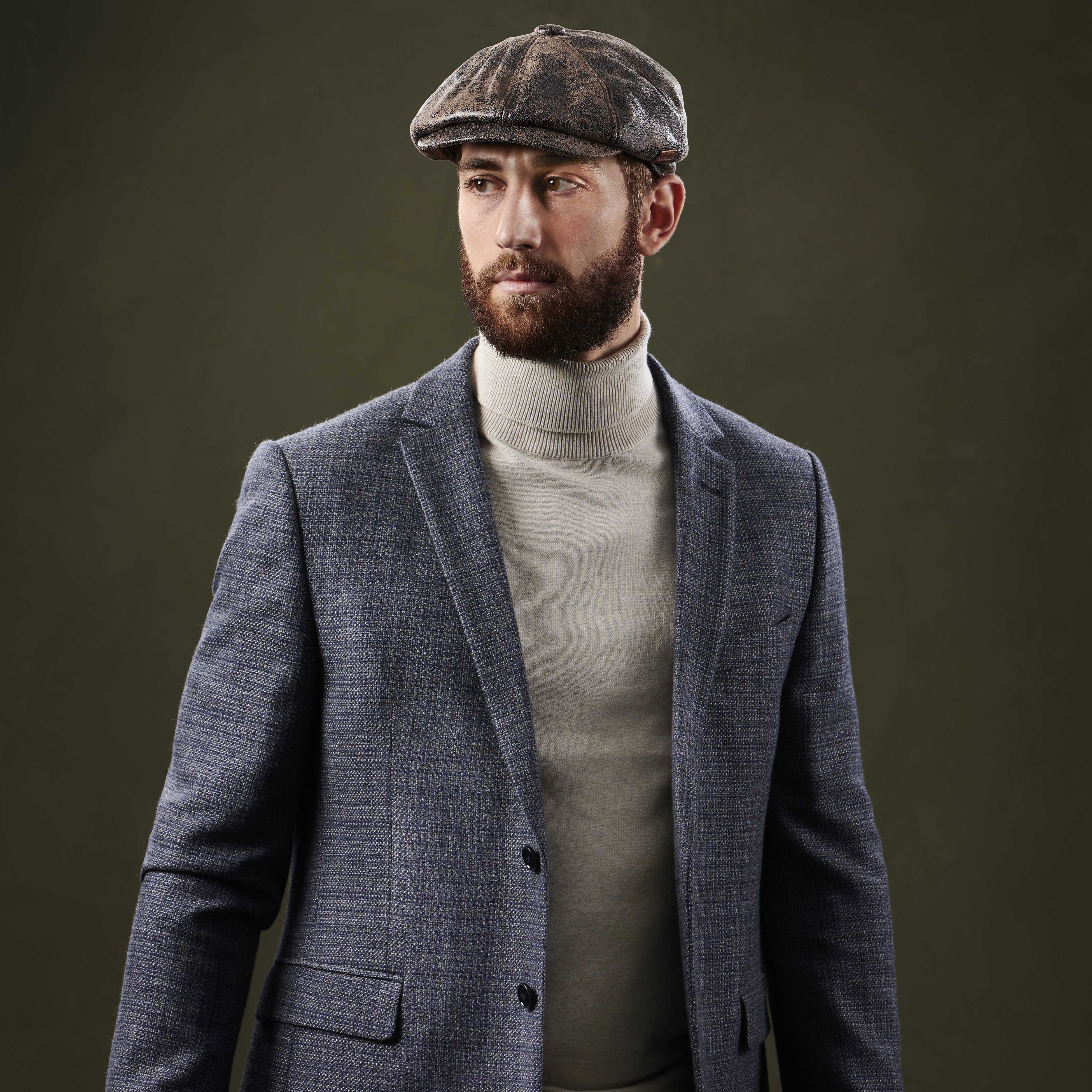 Brown Newsboy Cap - 6
