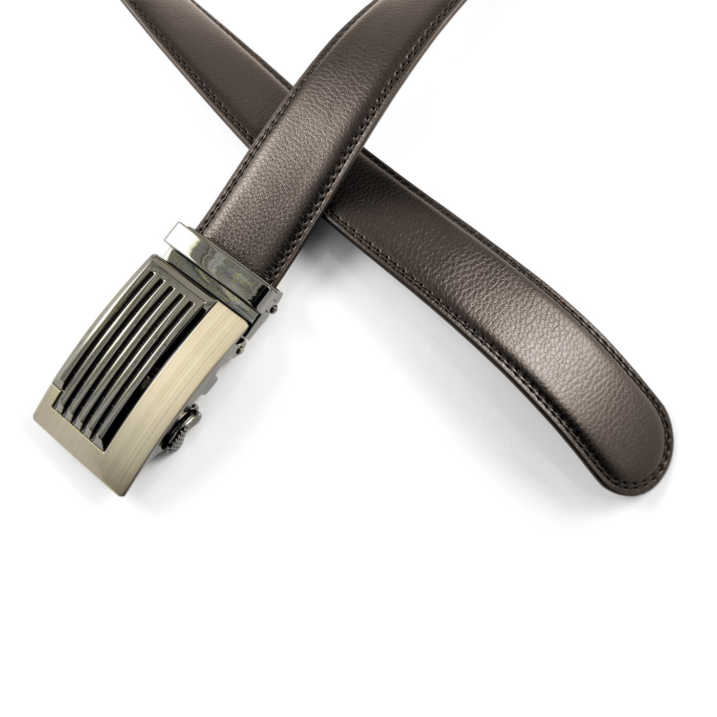 Brauner Gürtel | Automatikschnalle - 2