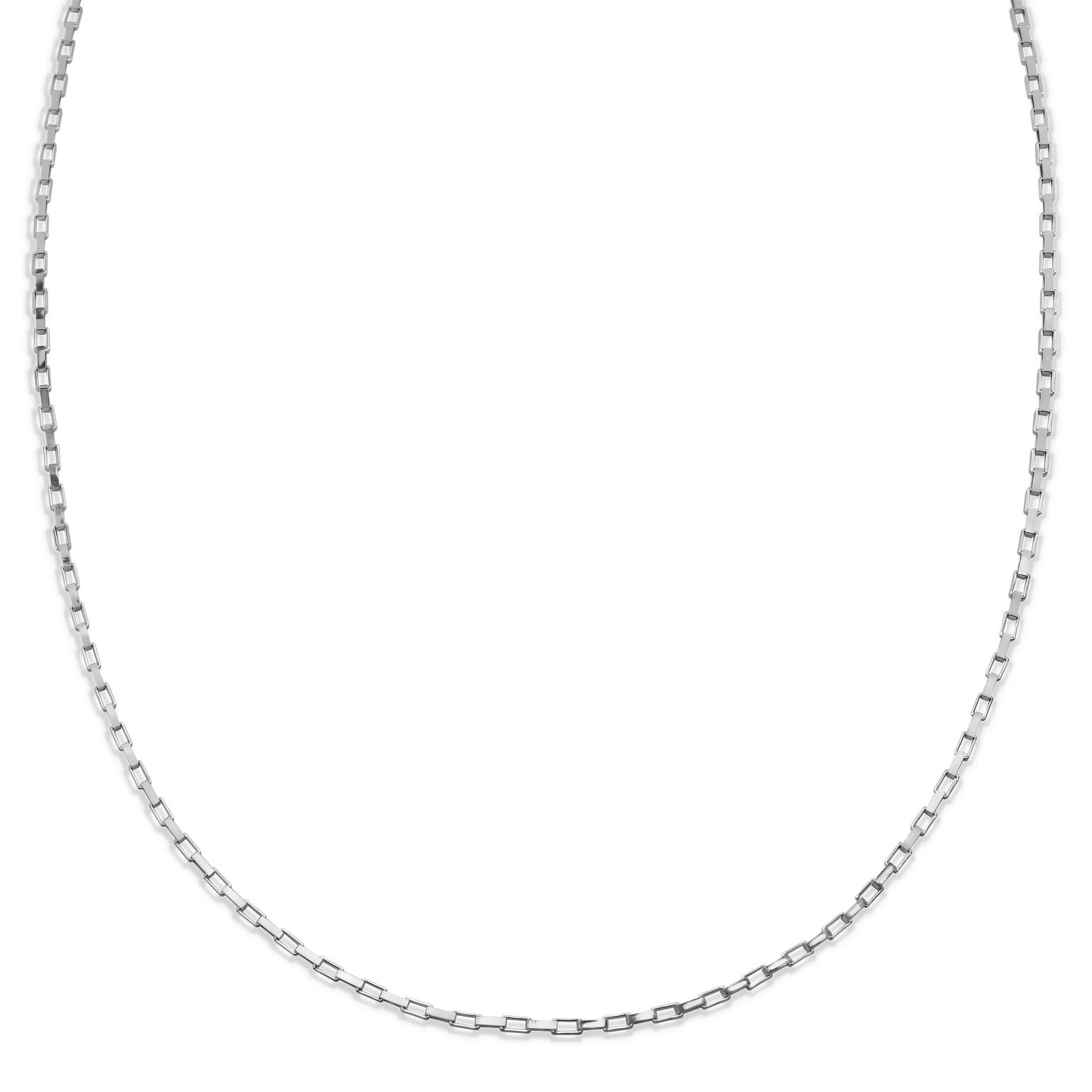 New Classics | 2mm 925 Sterling Silver Rectangular Cable Chain Necklace New Classics | 2mm 925 Sterling Silver Rectangular Cable Chain Necklace