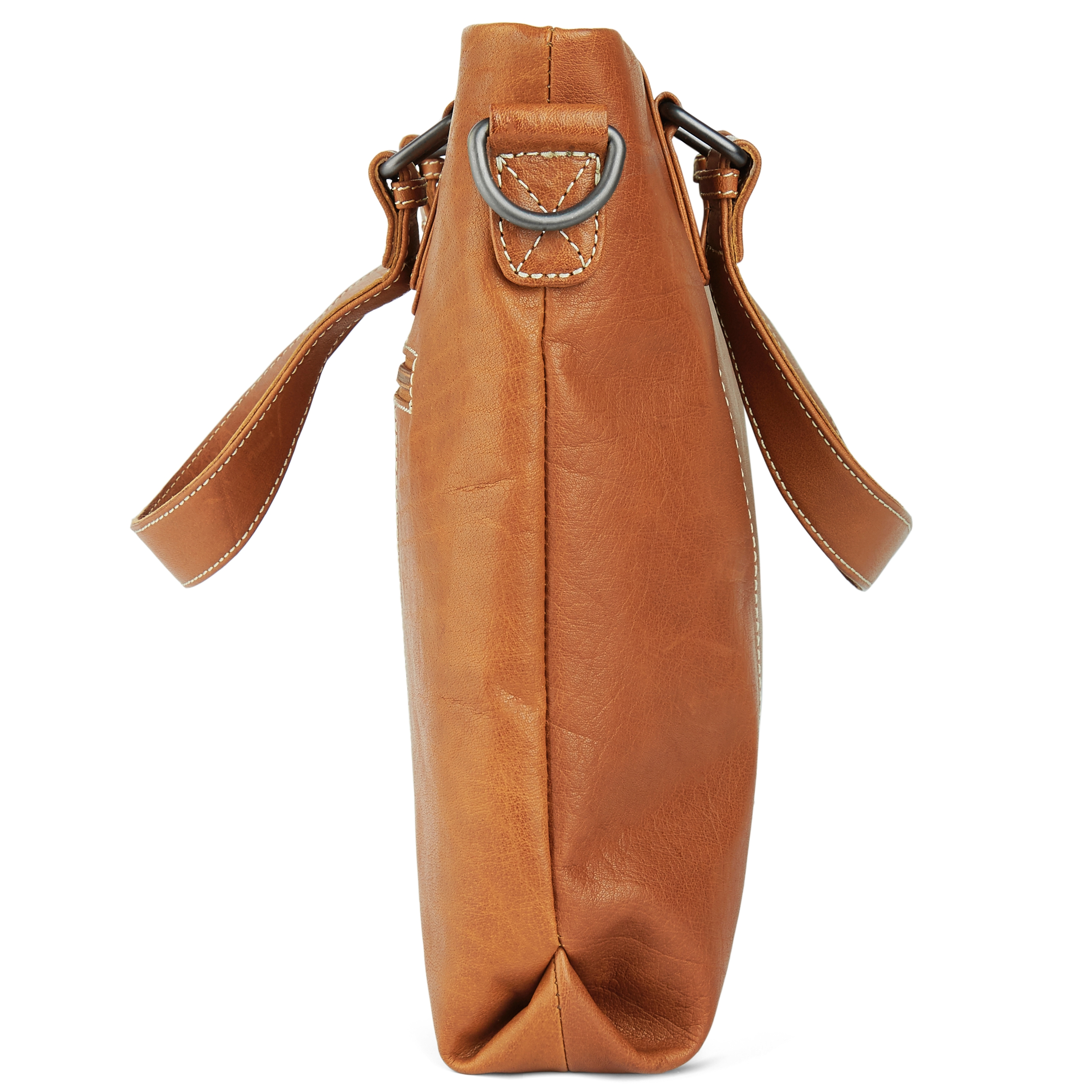 Oxford Klassisk Lysebrun Skulderveske av Skinn - 4