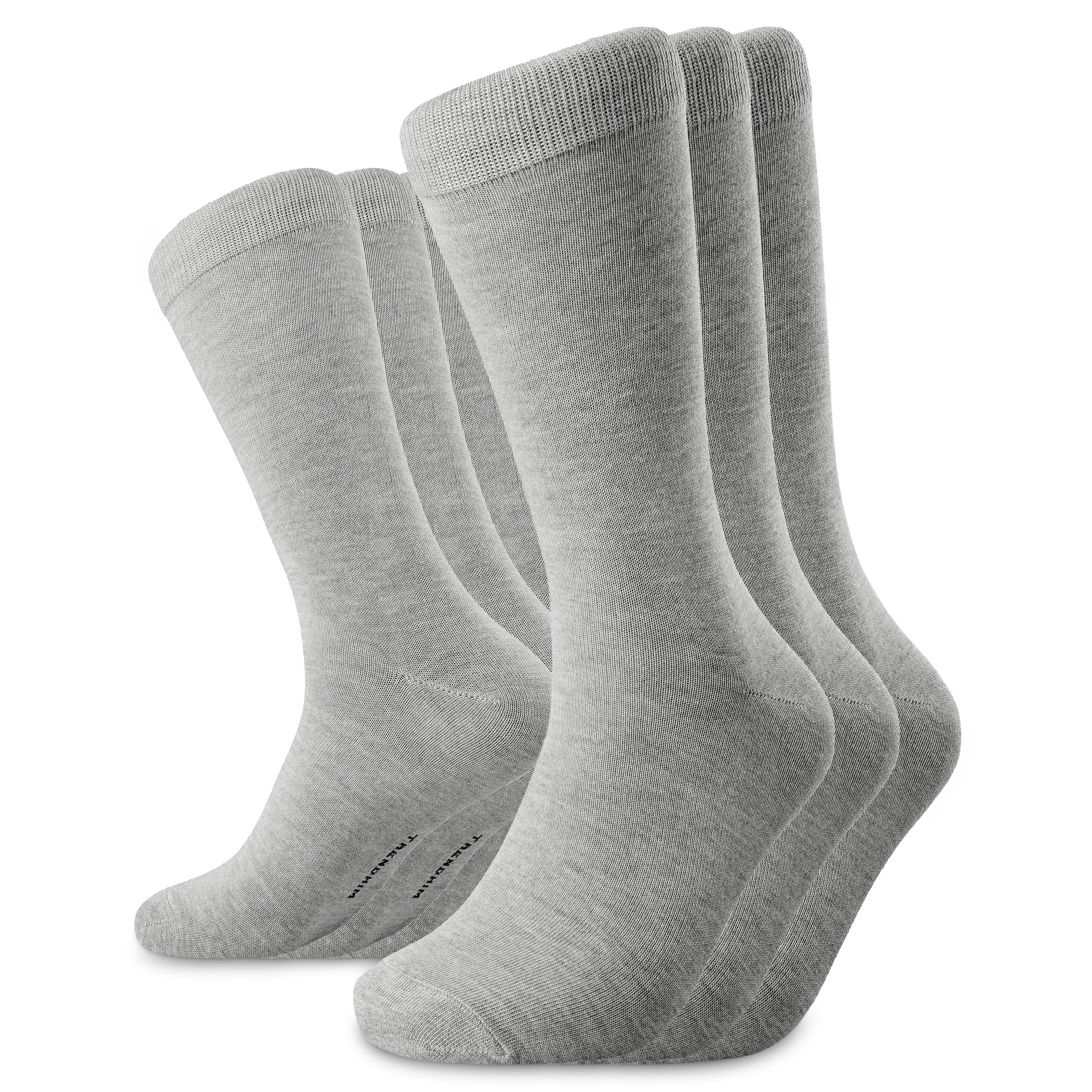 TrueFeel | 3-Pack Light Grey Bamboo Crew Socks