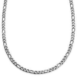 Essentials | 8 mm Silver-tone Figaro Chain Necklace