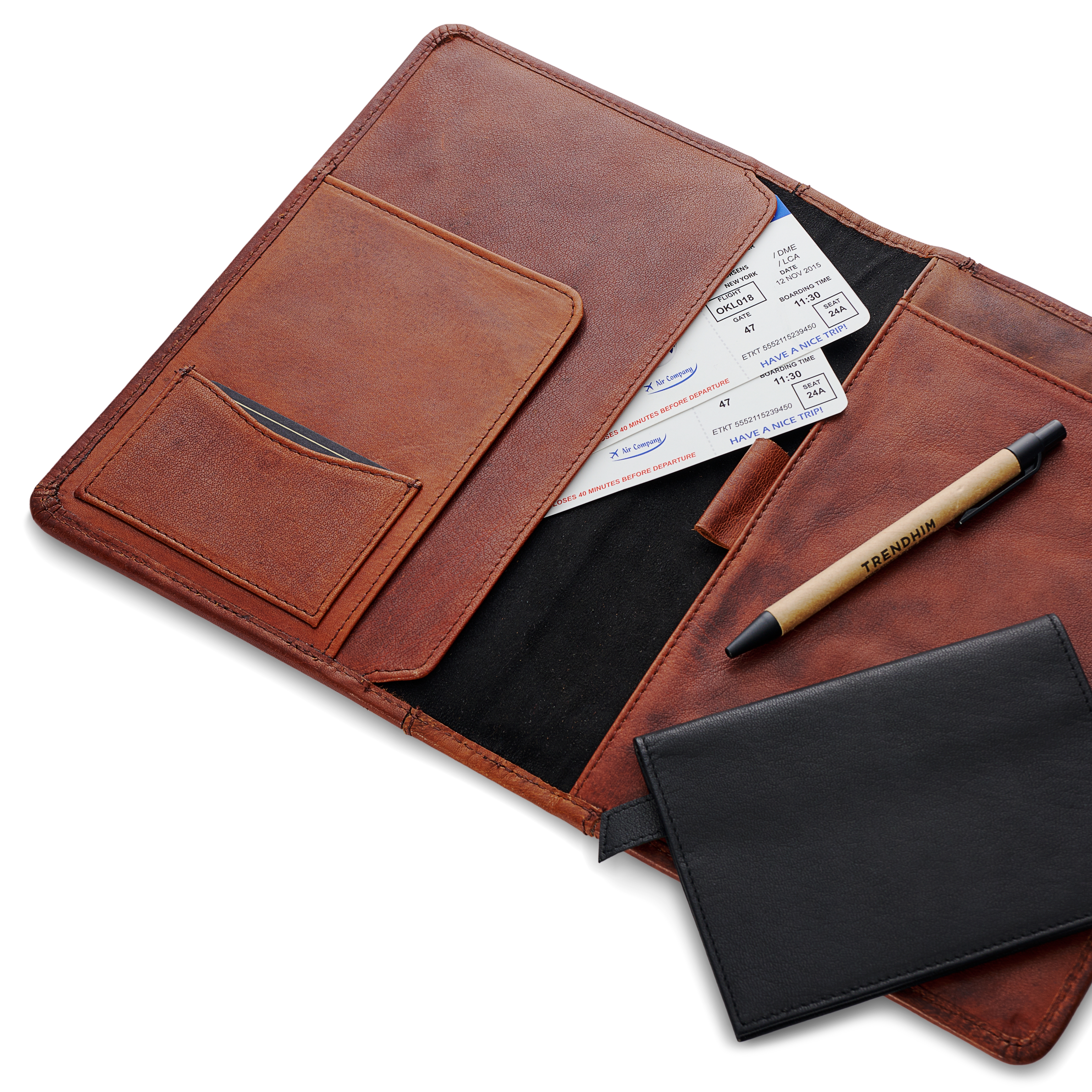 Tan Refillable Buffalo Leather Notebook & Journal Cover - 6