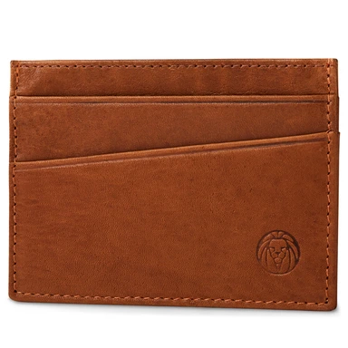 Mini Tan RFID Leather Card Holder Mini Tan RFID Leather Card Holder