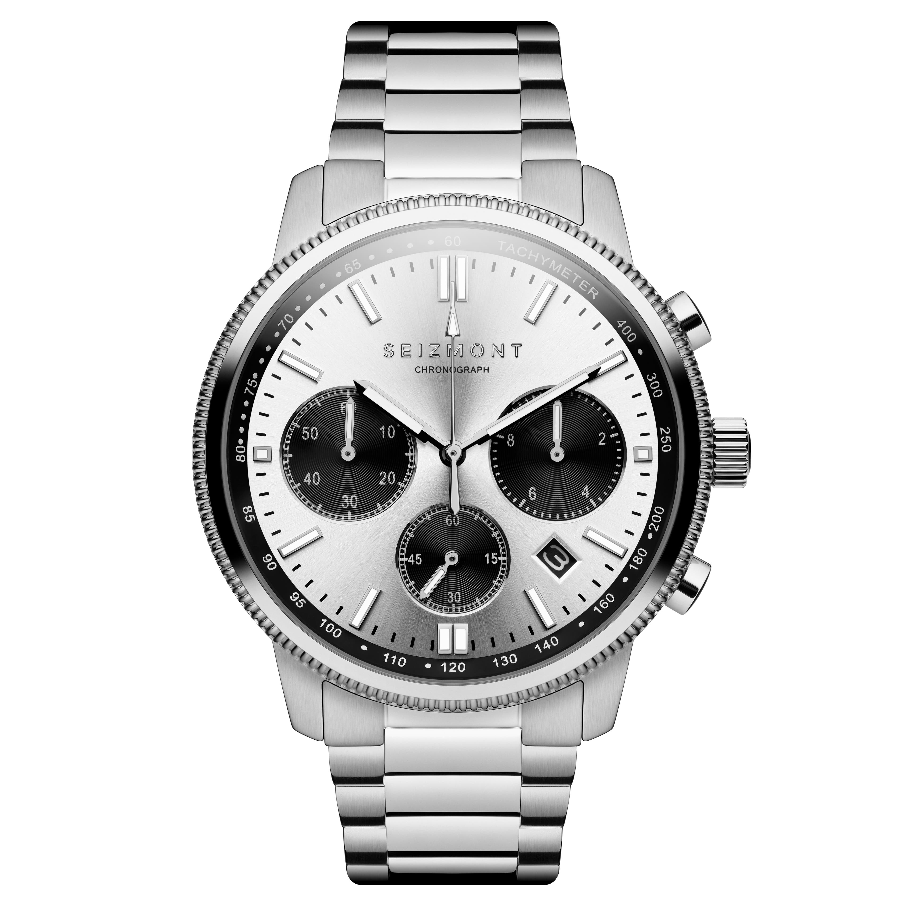 Chronum | Сребрист стоманен часовник хронограф