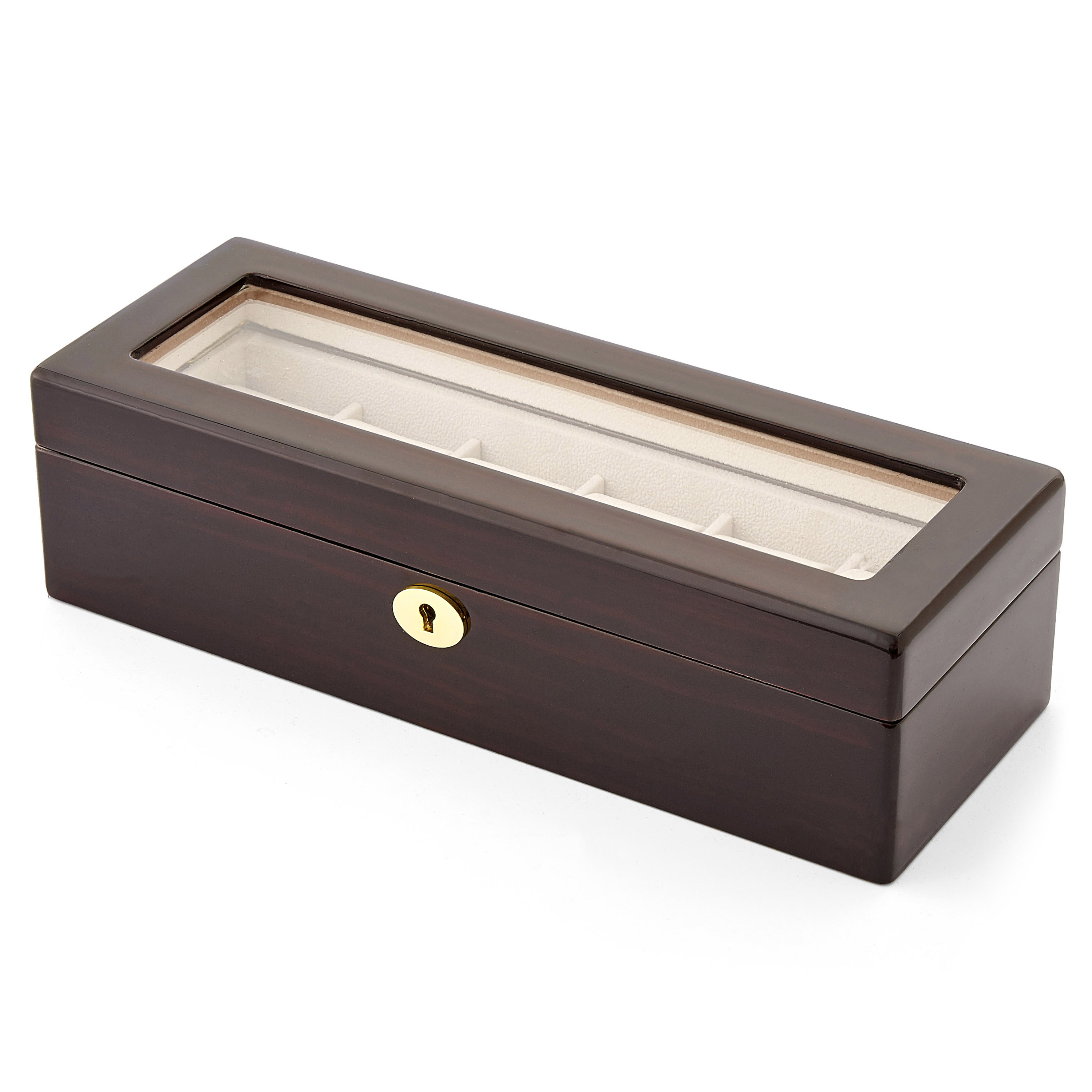 Elegante Braune Uhrenbox - 6 Uhren - 1