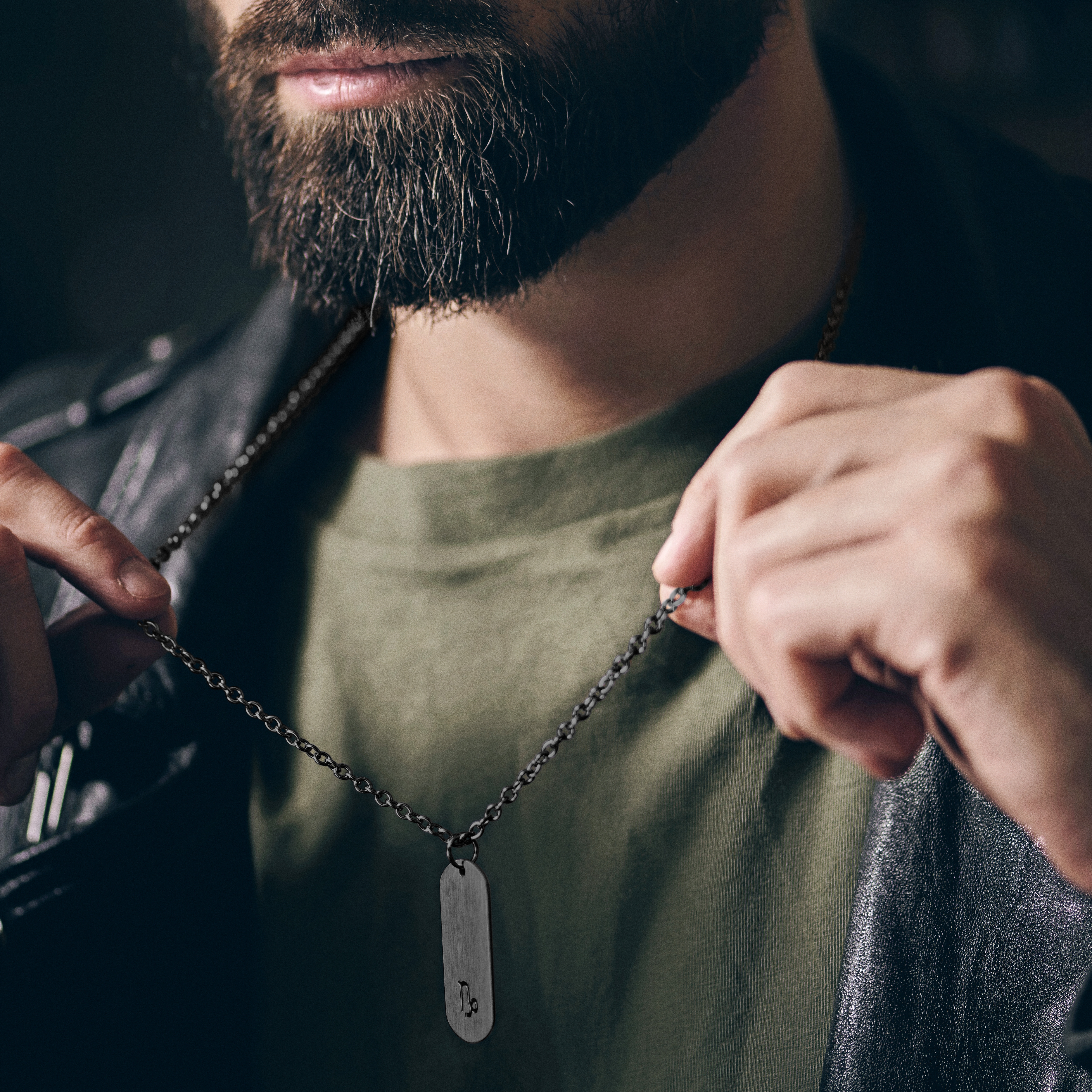 Collier zodiaque en acier couleur gunmetal - Le Capricorne - 2