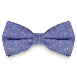Pastel Blue Polka Dot Silk Pre-Tied Bow Tie
