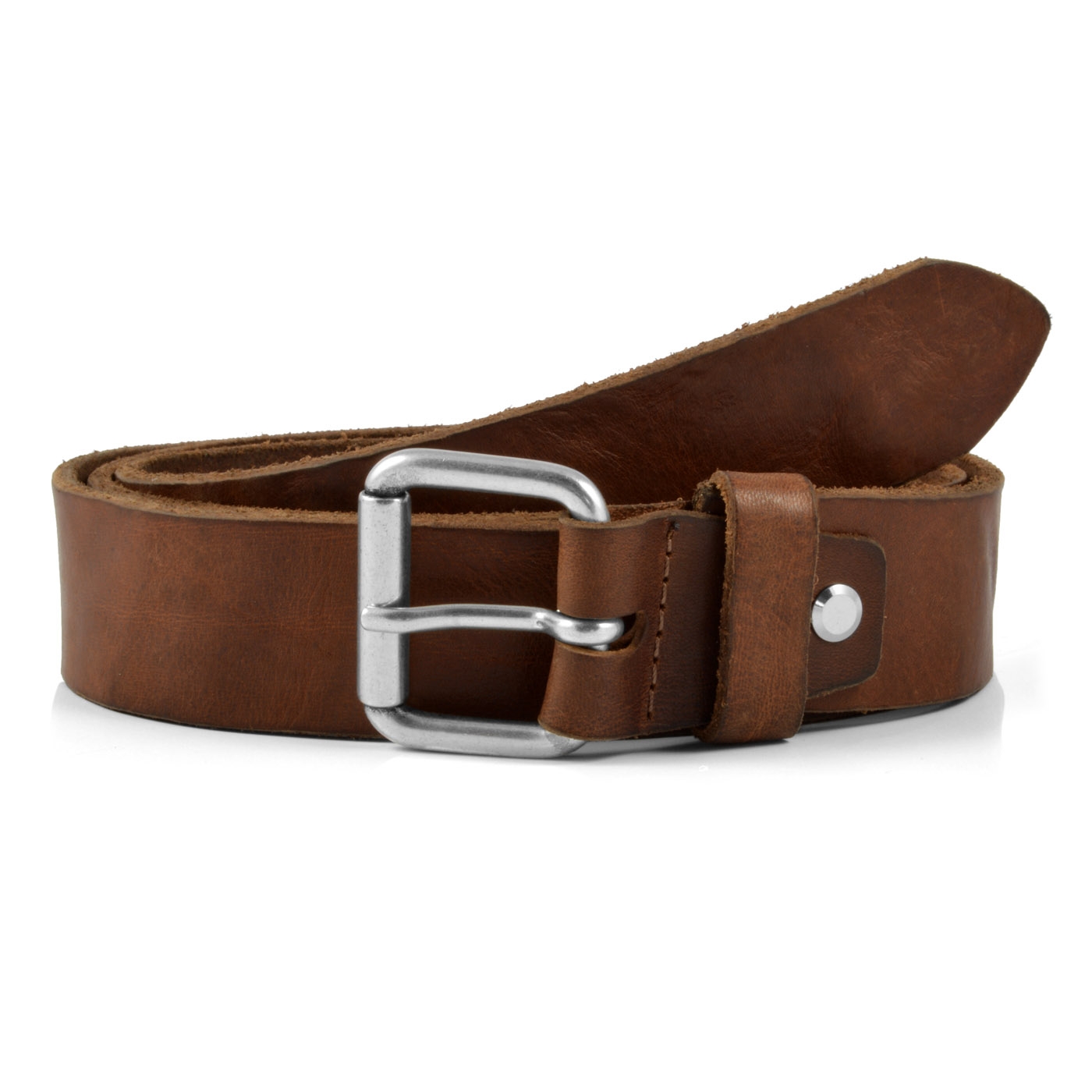 Dark Brown Classic Leather Belt - 1