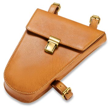 Bicycle Saddle Bag | Tan Full-Grain Buffalo Leather Bicycle Saddle Bag | Tan Full-Grain Buffalo Leather