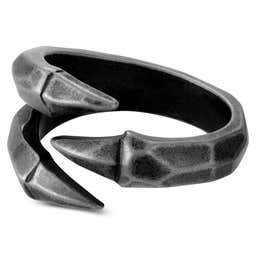 Jax Grey Stainless Steel Dragon Claw Ring
