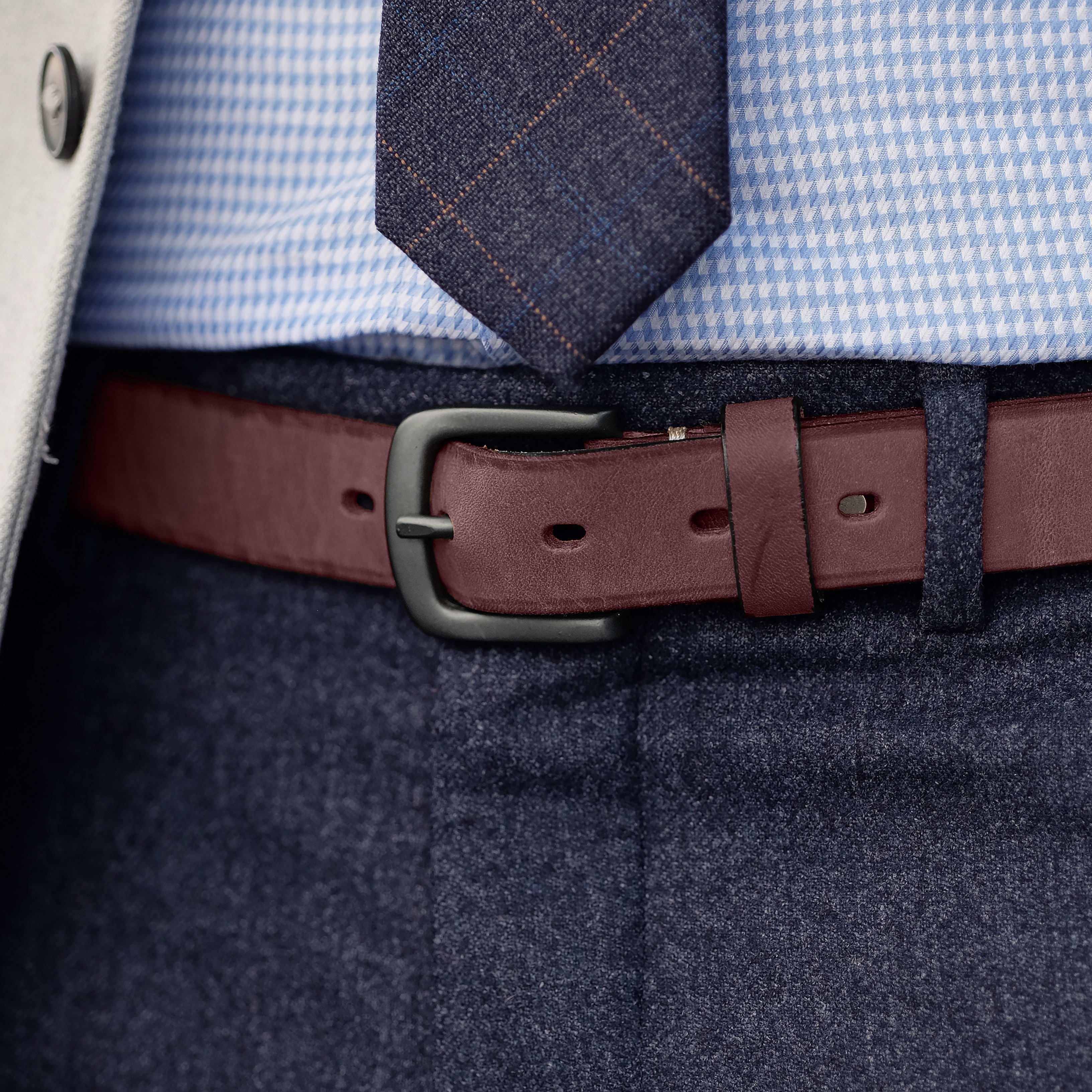 Ceinture en cuir vieux cognac  - 9