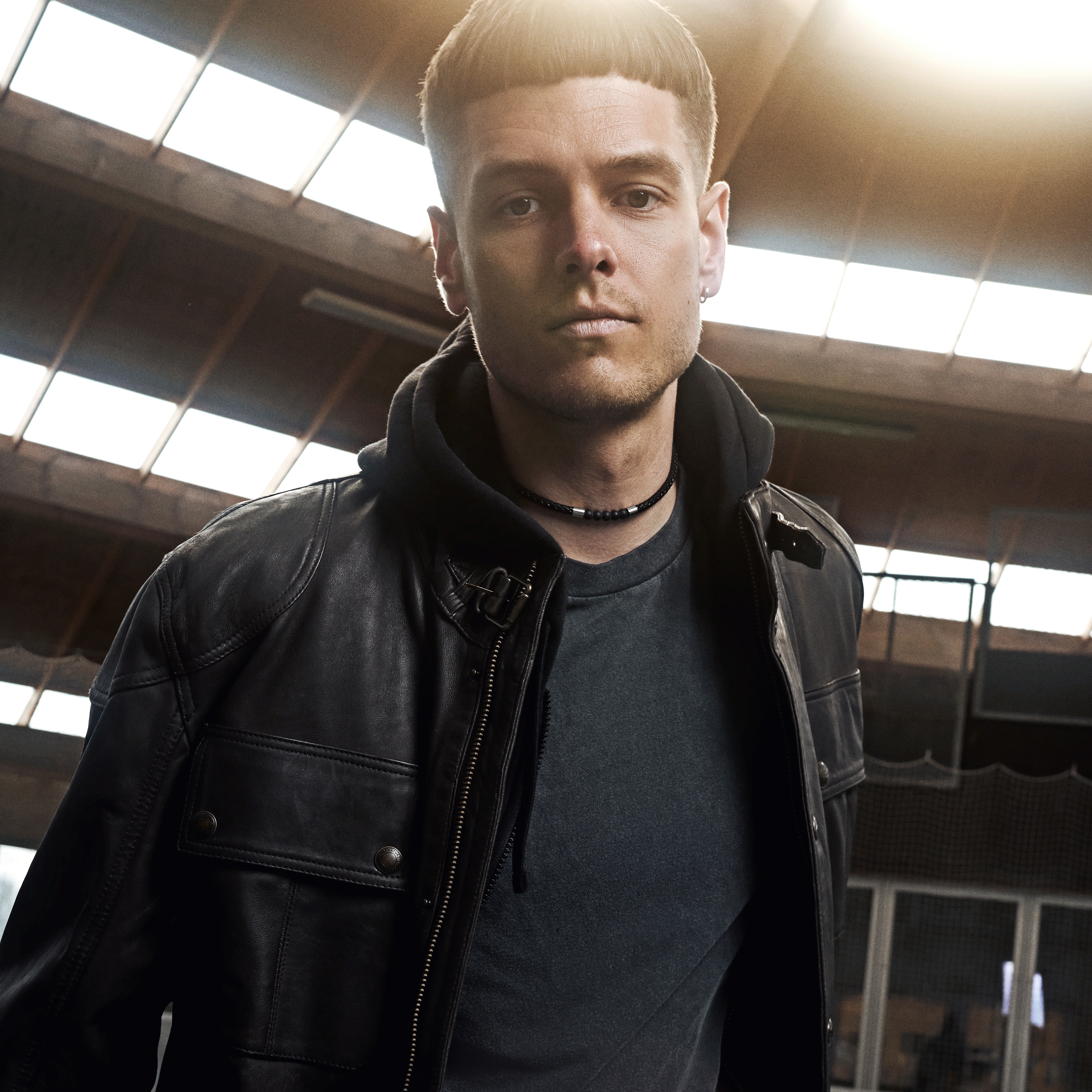 Tenvis | 5 mm Silverfärgad Onyx Läderhalsband - 4