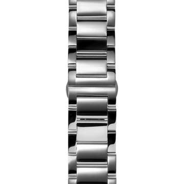 Cinturino in acciaio inossidabile color argento da 21 mm - Sgancio rapido