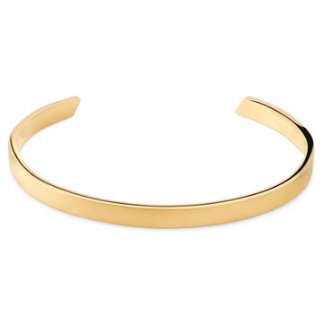 Bracelet manchette réglable en acier inoxydable doré mat de 5 mm Bracelet manchette réglable en acier inoxydable doré mat de 5 mm