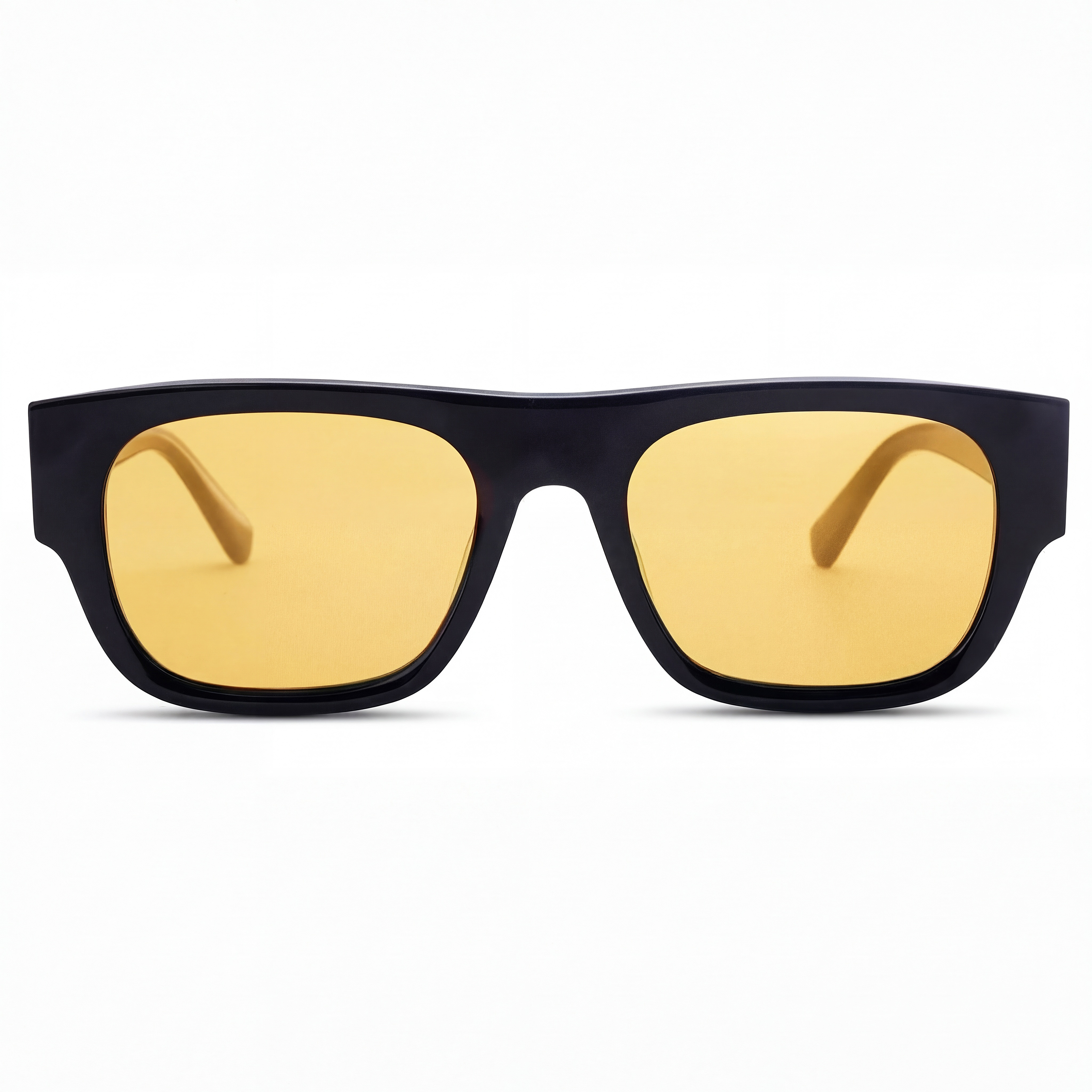 Spectrum | Schwarze & gelbe rechteckige Sonnenbrille