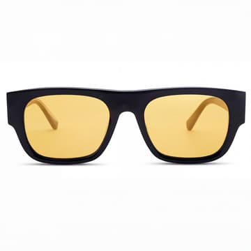 Spectrum | Schwarze & gelbe rechteckige Sonnenbrille Spectrum | Schwarze & gelbe rechteckige Sonnenbrille