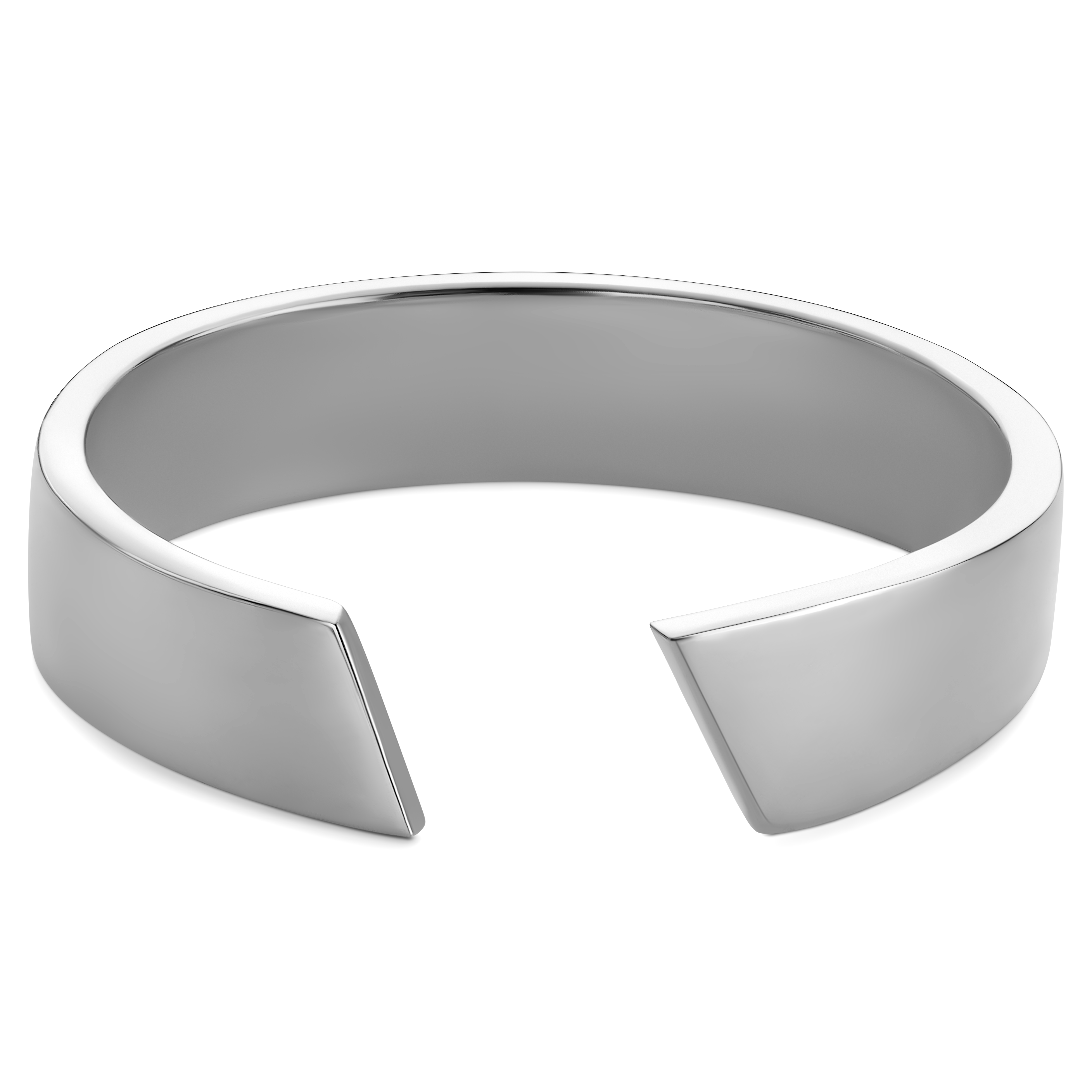 Bague réglable en acier inoxydable argenté poli de 5 mm - 2